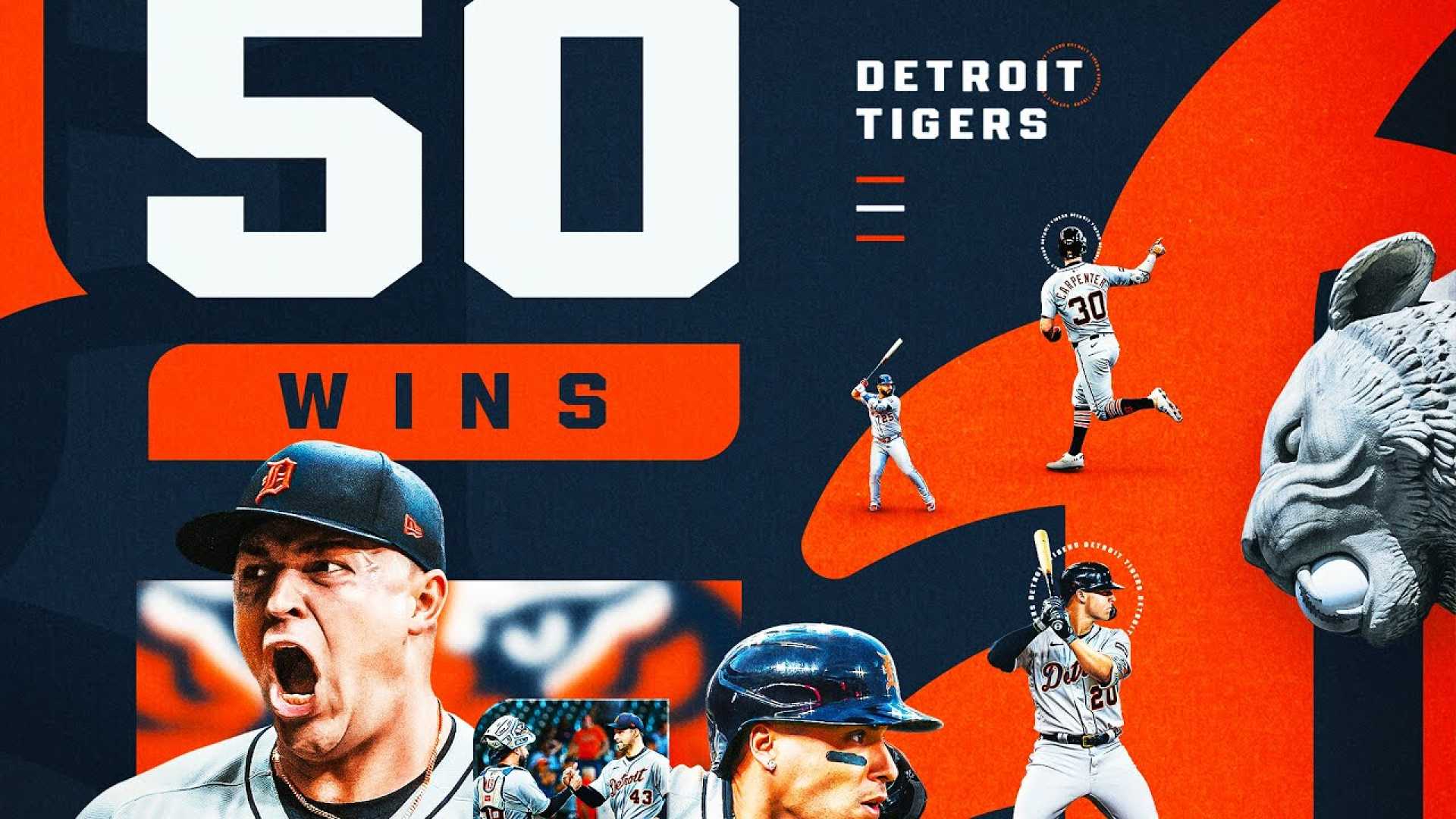Detroit Tigers Mlb 50 Wins Celebration