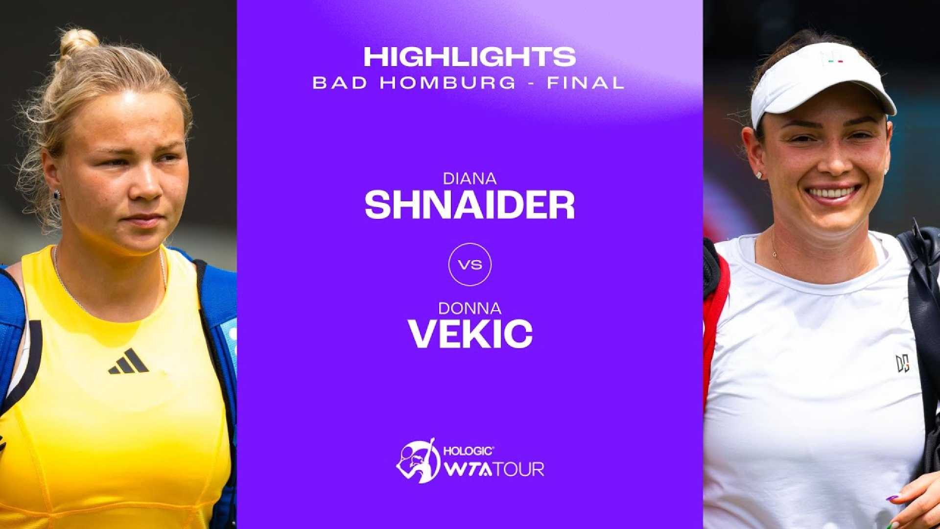 Diana Shnaider Donna Vekic Tennis Match