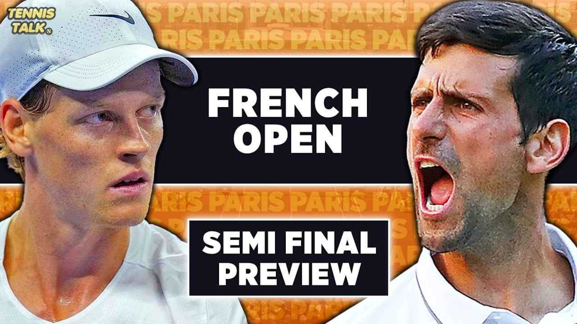 Djokovic Sinner French Open 2025