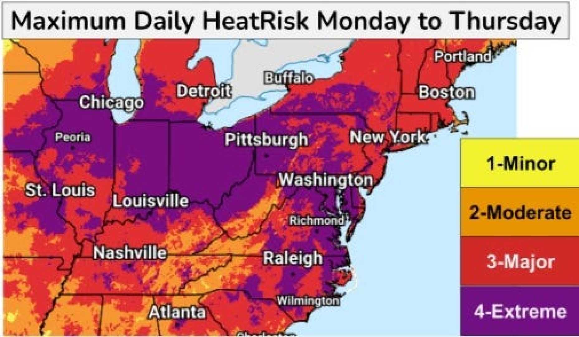 Extreme Heat Wave Eastern Us