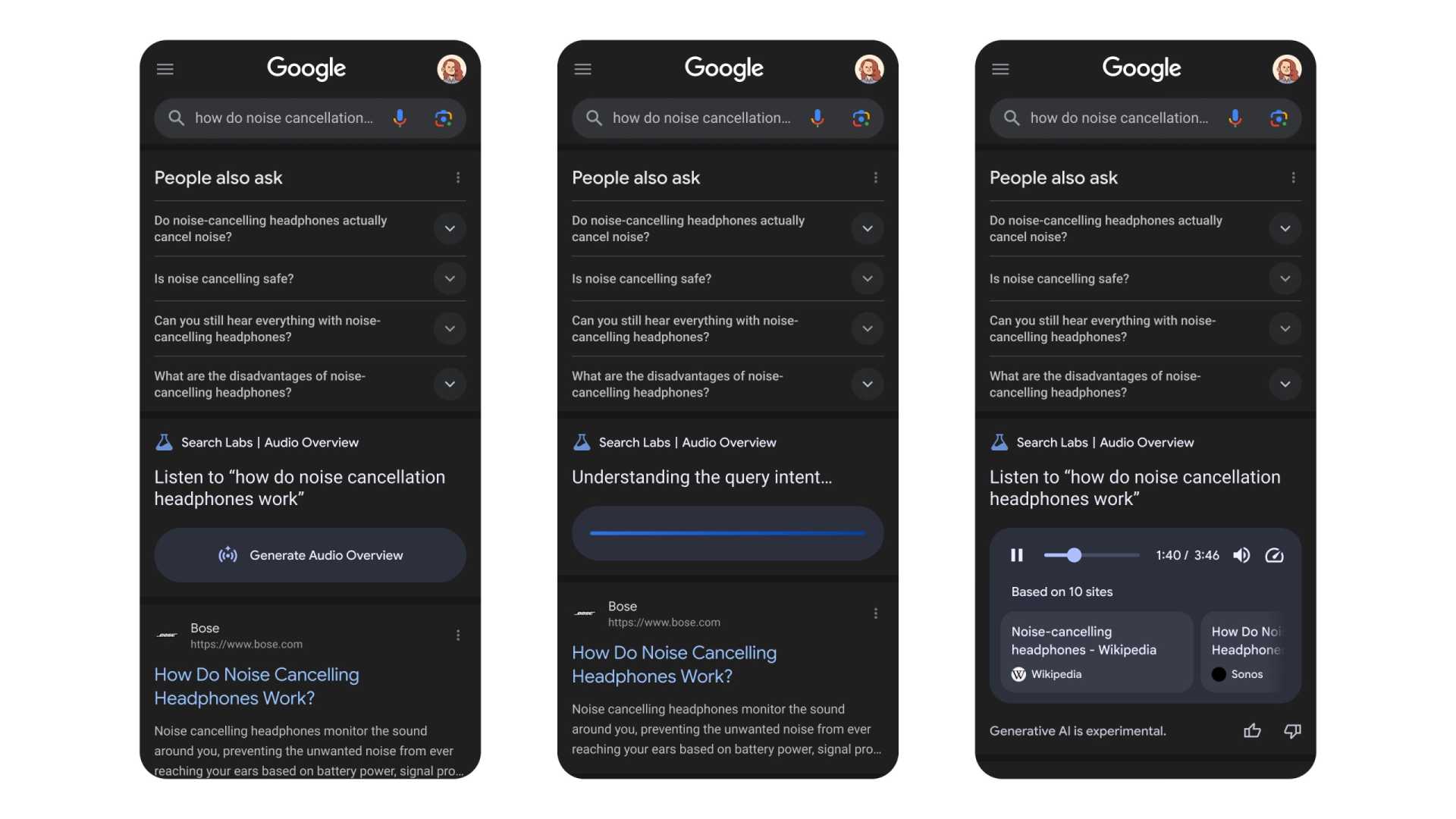 Google Audio Overview Search Feature