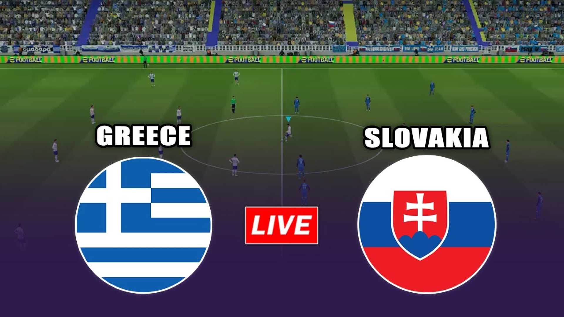 Greece Vs Slovakia Football Match