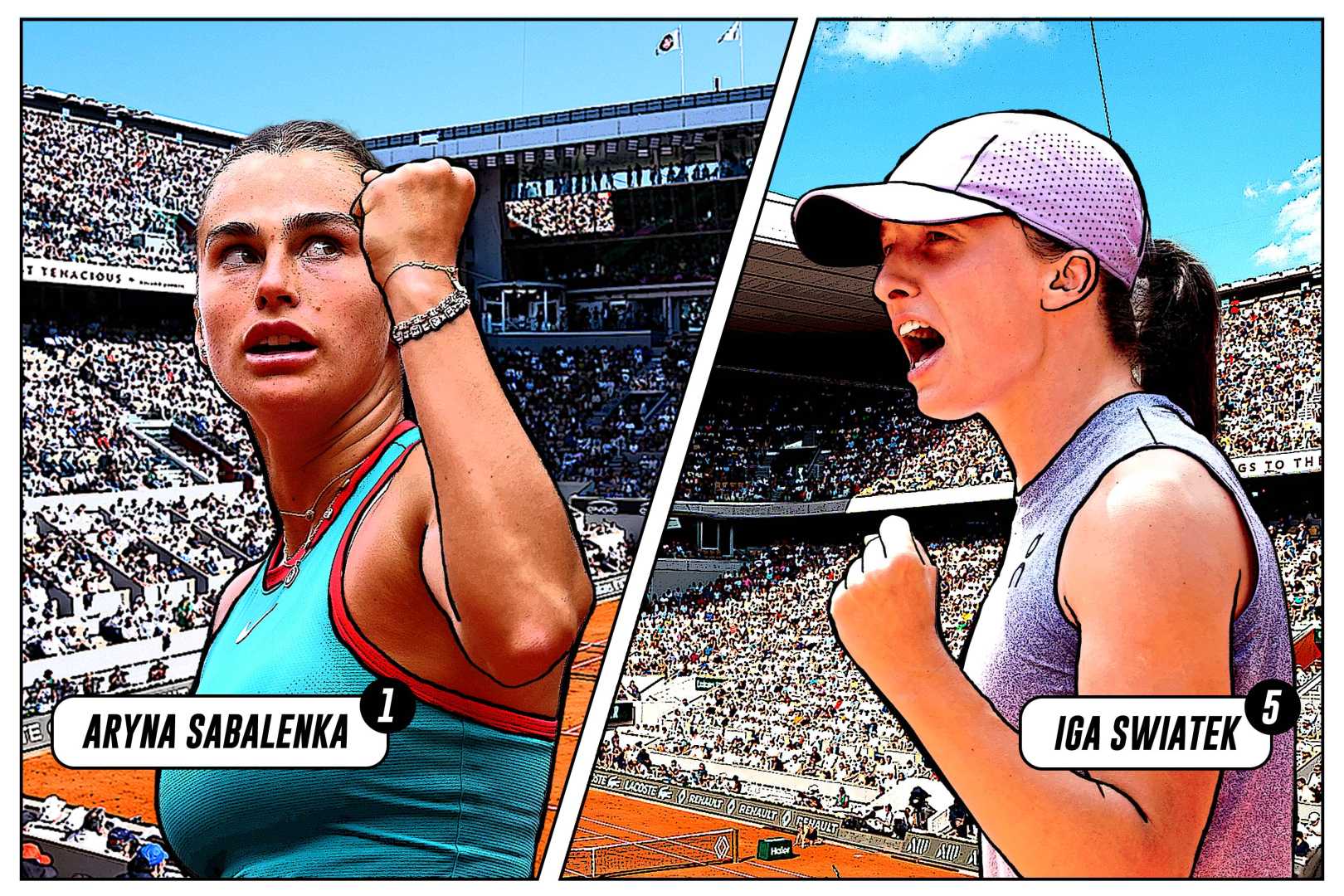 Iga Swiatek Aryna Sabalenka Roland Garros 2025