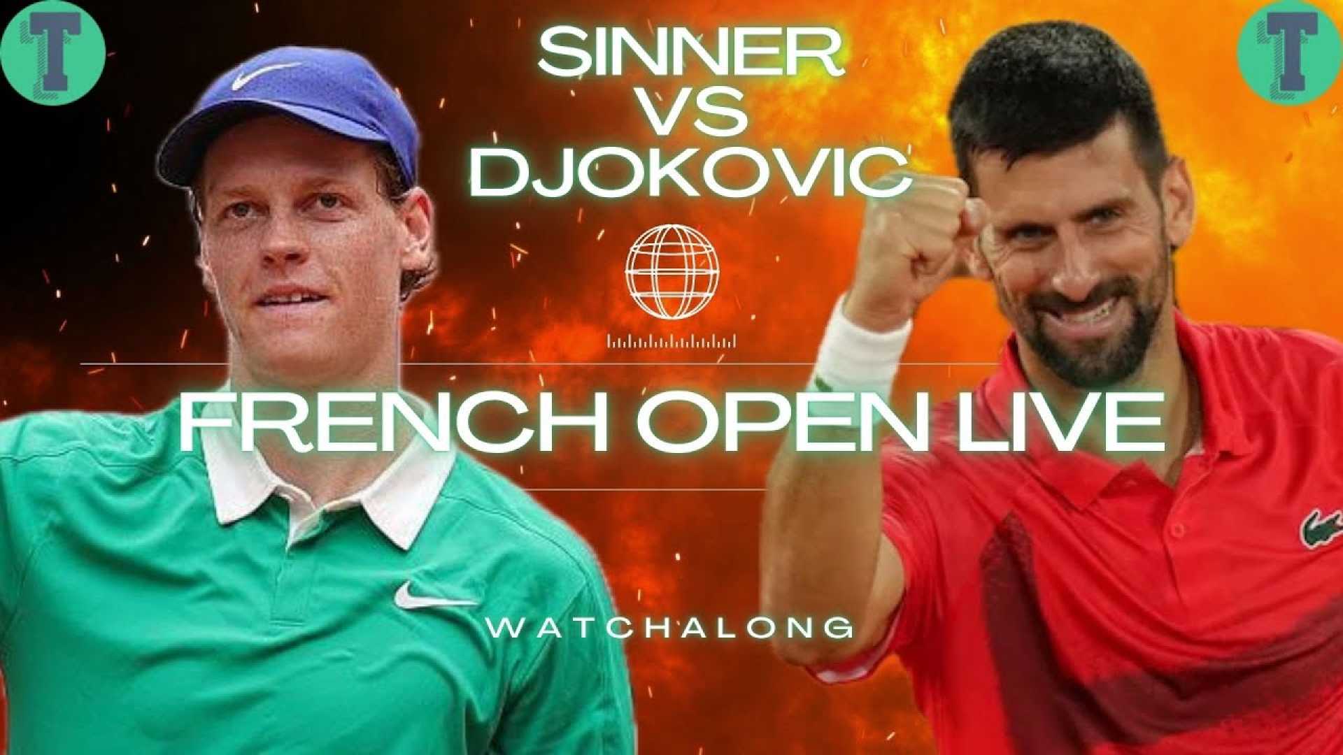 Jannik Sinner Novak Djokovic French Open 2025