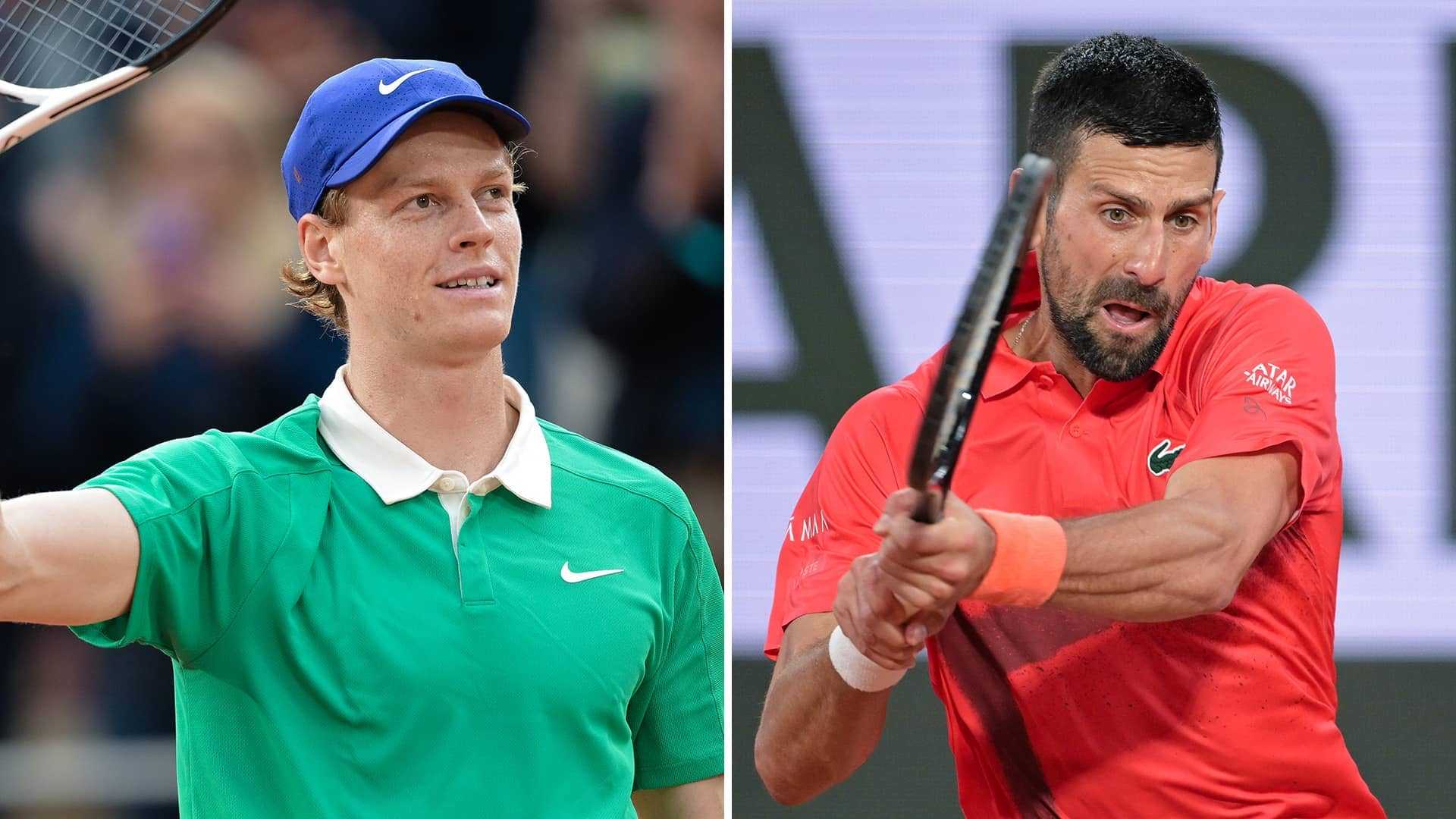 Jannik Sinner Novak Djokovic Roland Garros 2025