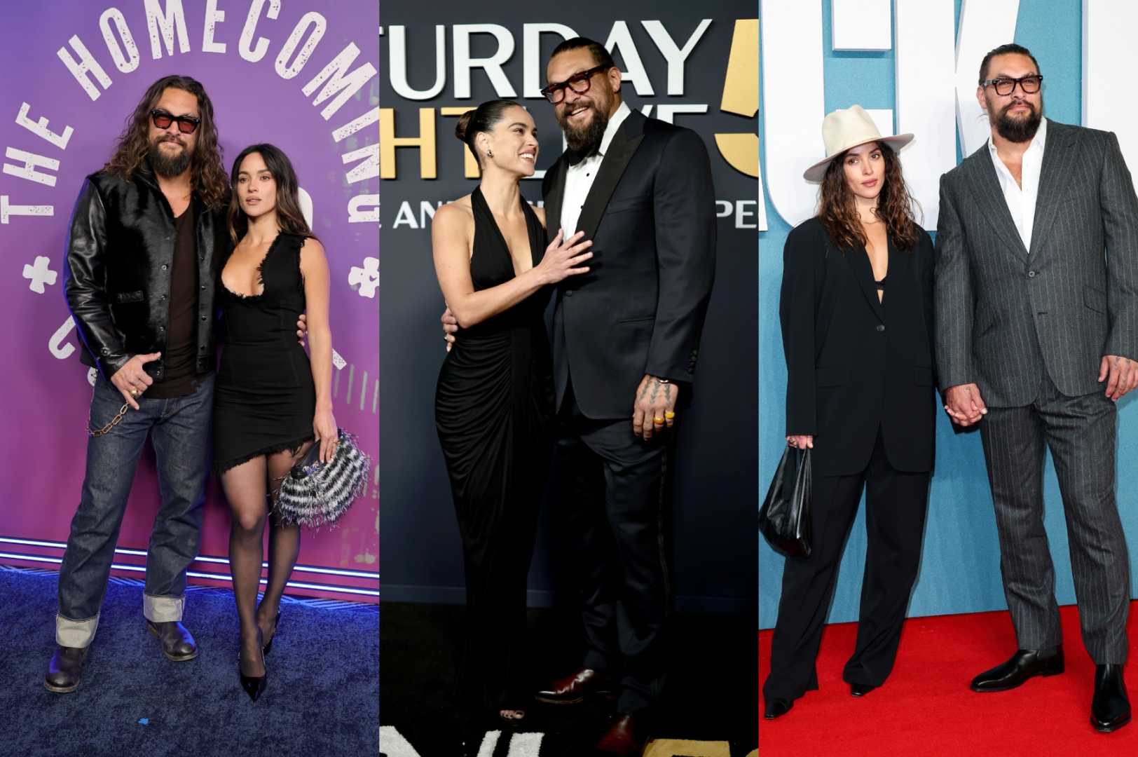 Jason Momoa Adria Arjona Red Carpet