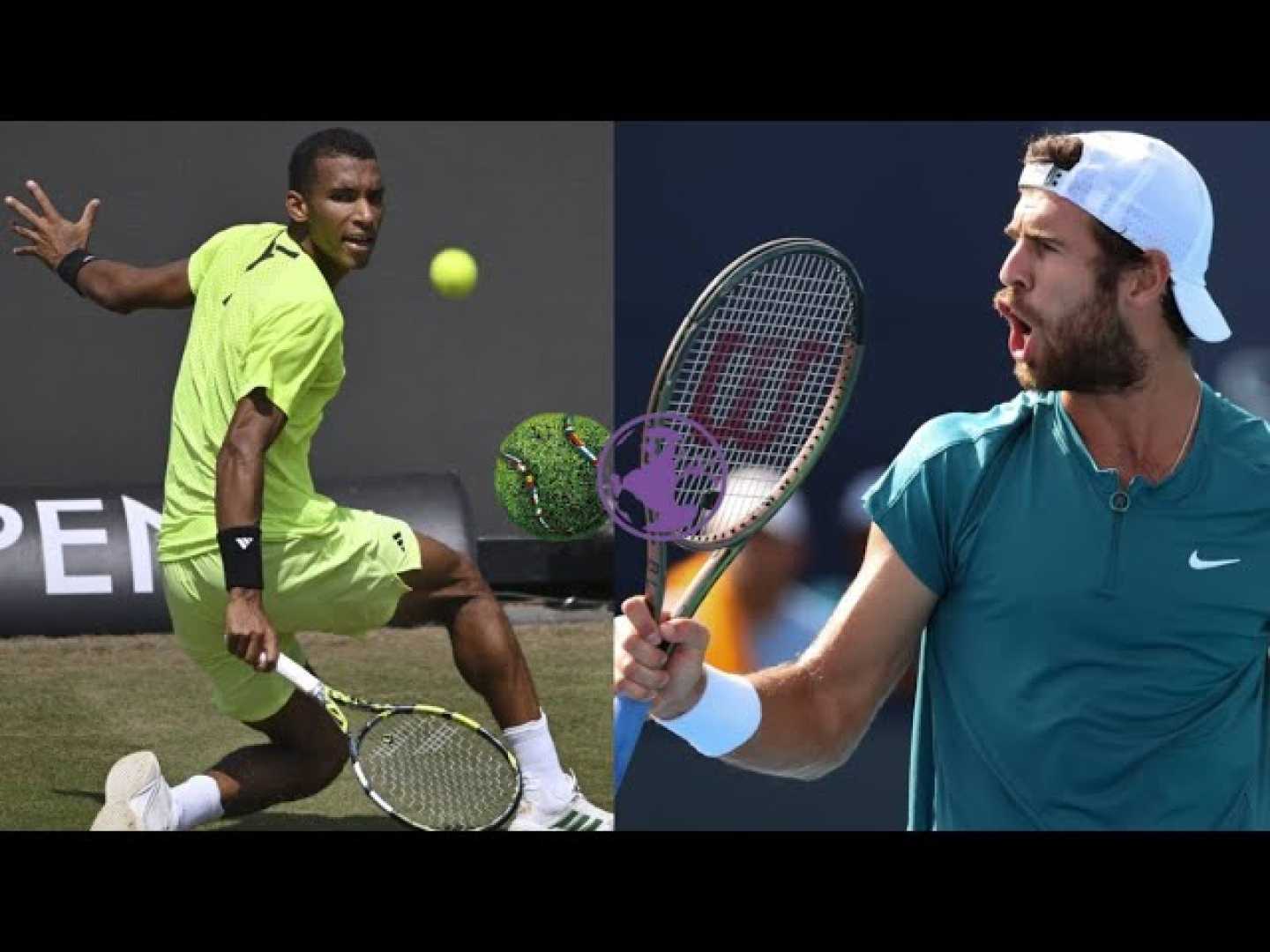 Karen Khachanov And Felix Auger Aliassime Tennis Match
