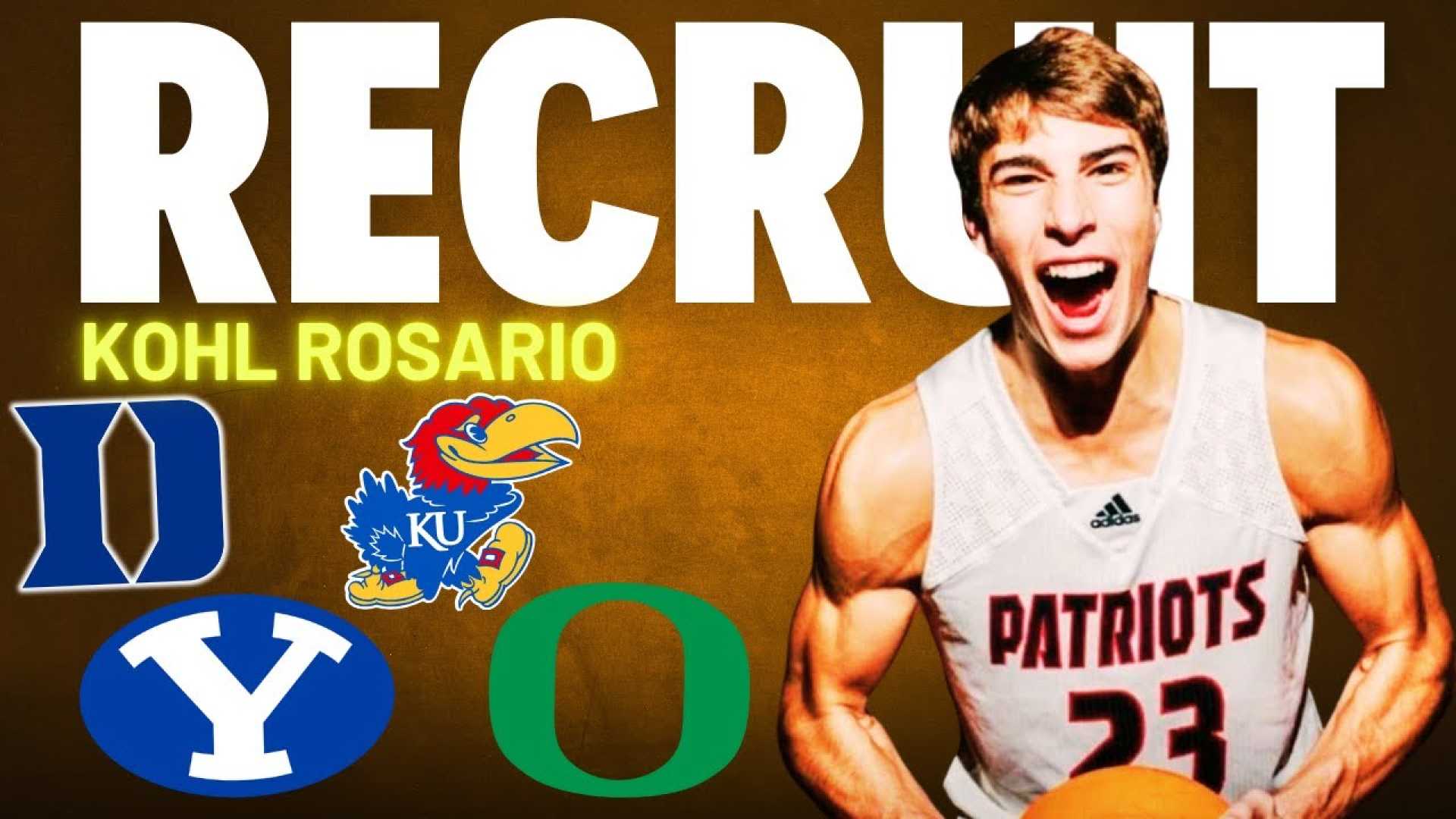 Kohl Rosario Basketball Recruit Kansas Jayhawks