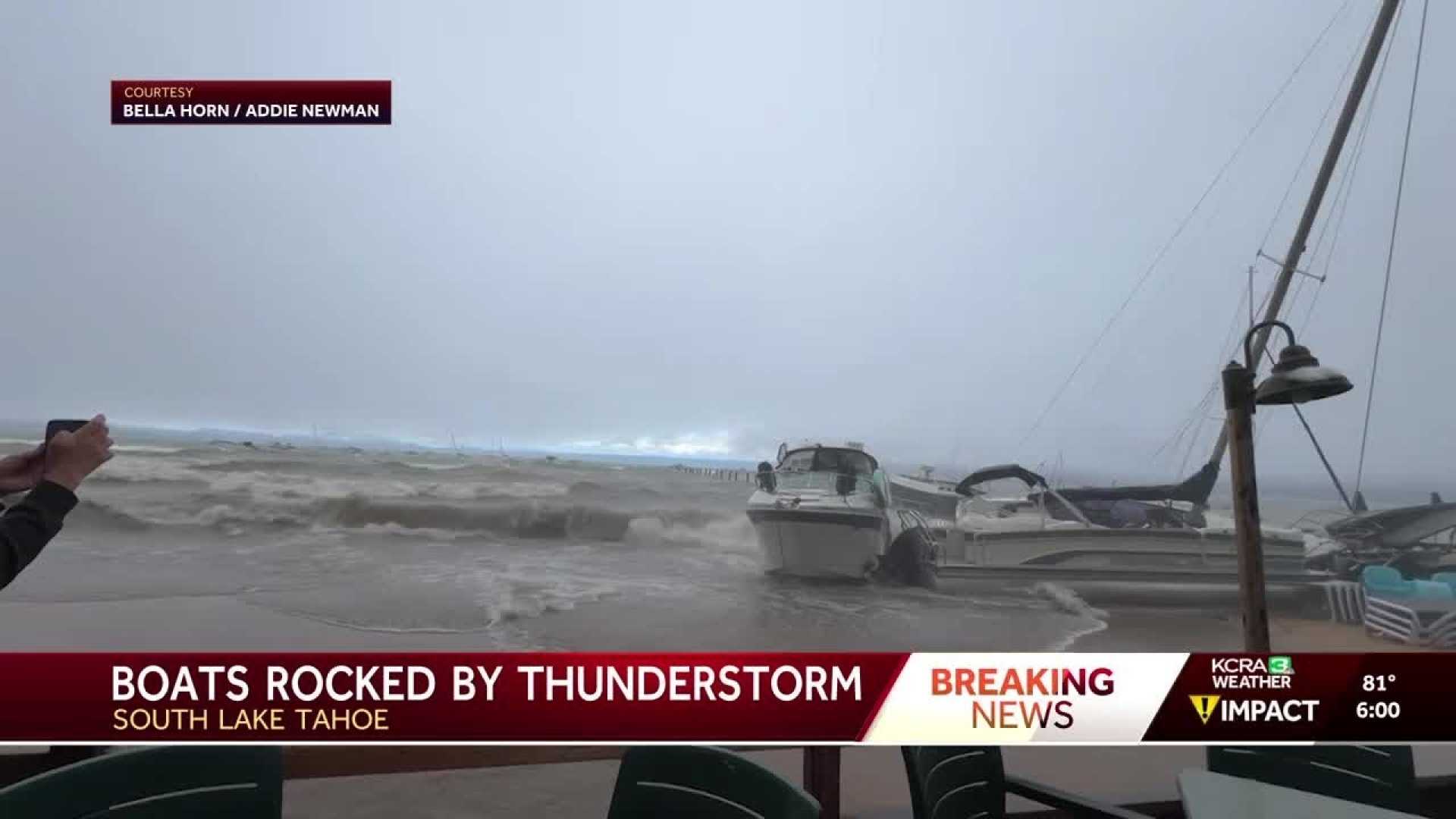 Lake Tahoe Thunderstorm Boats Capsized