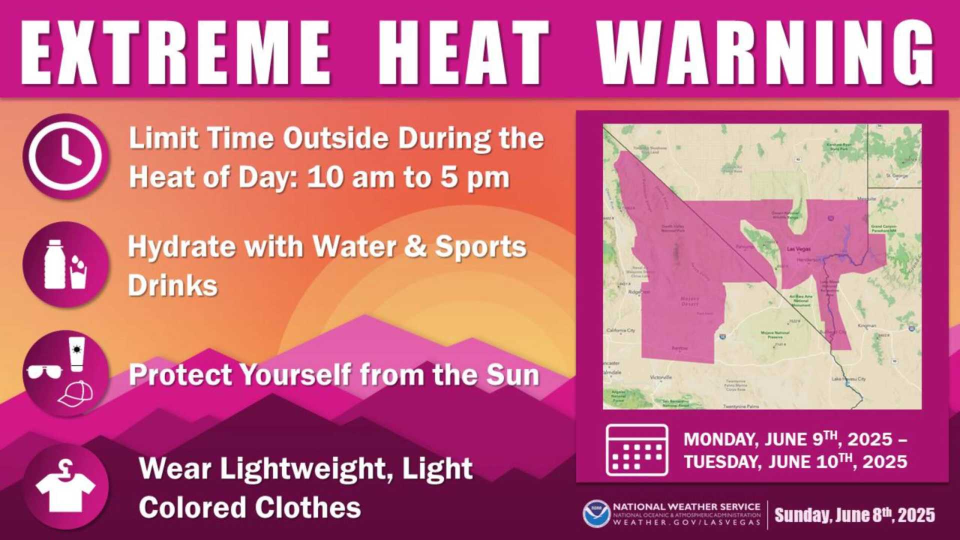 Las Vegas Extreme Heat Warning