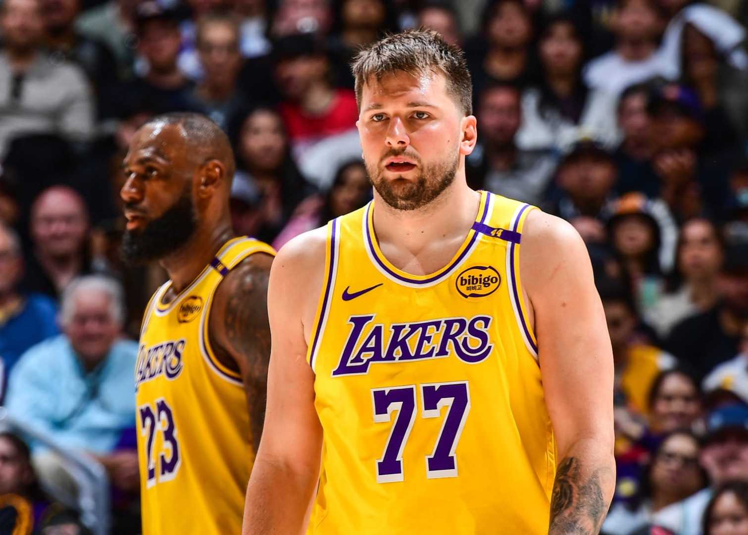 Lebron James Luka Doncic Lakers Basketball