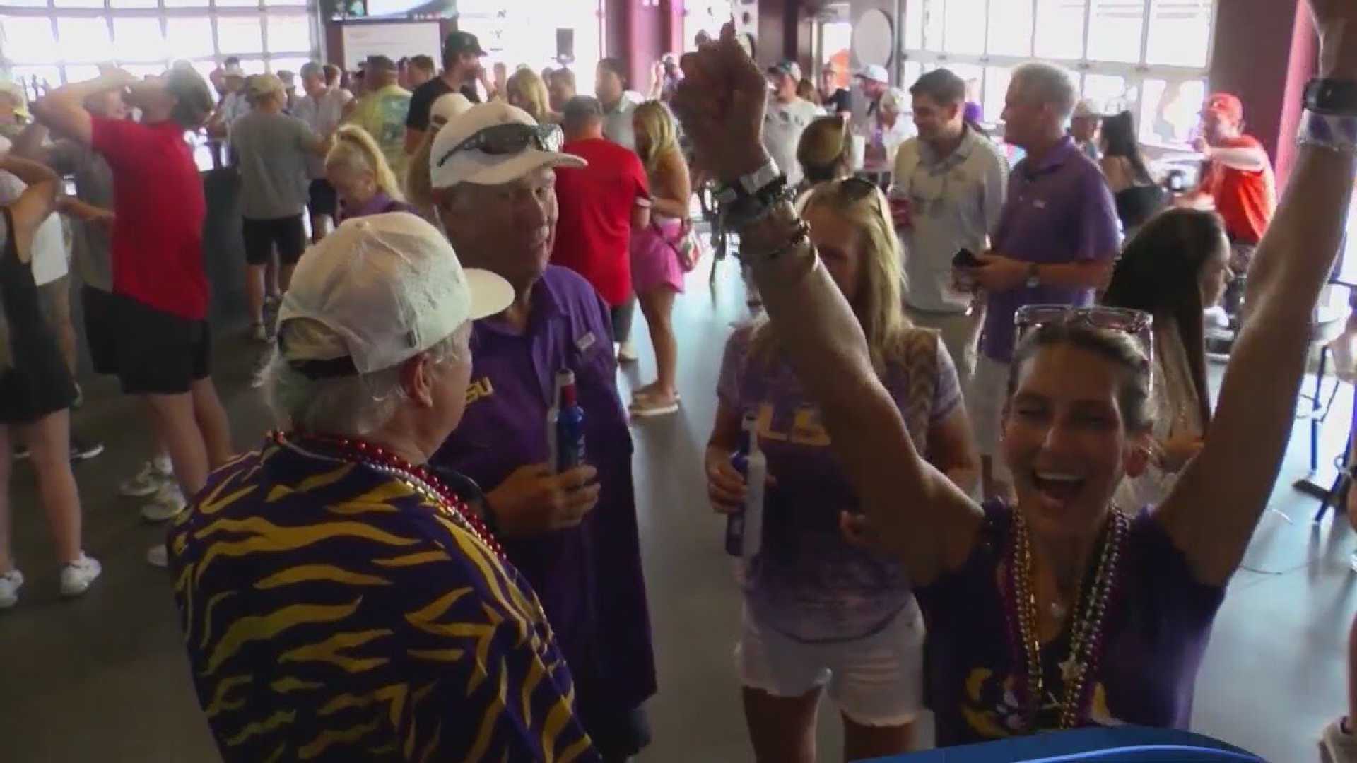Lsu College World Series Party Fans