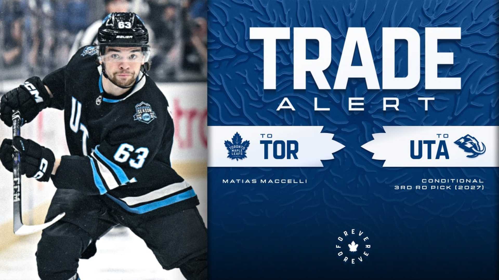Matias Maccelli Hockey Trade