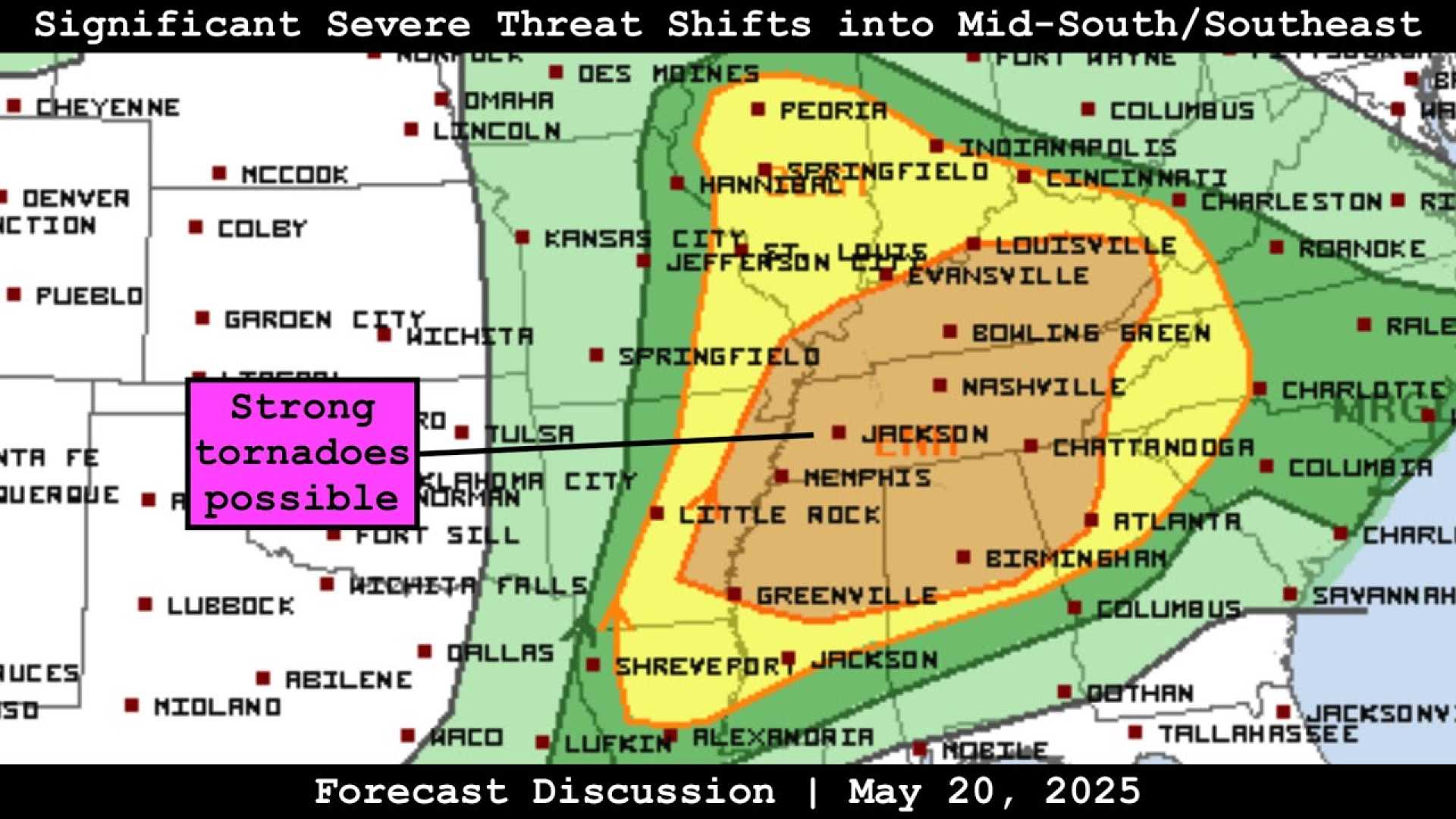 Mid South Severe Storms Forecast