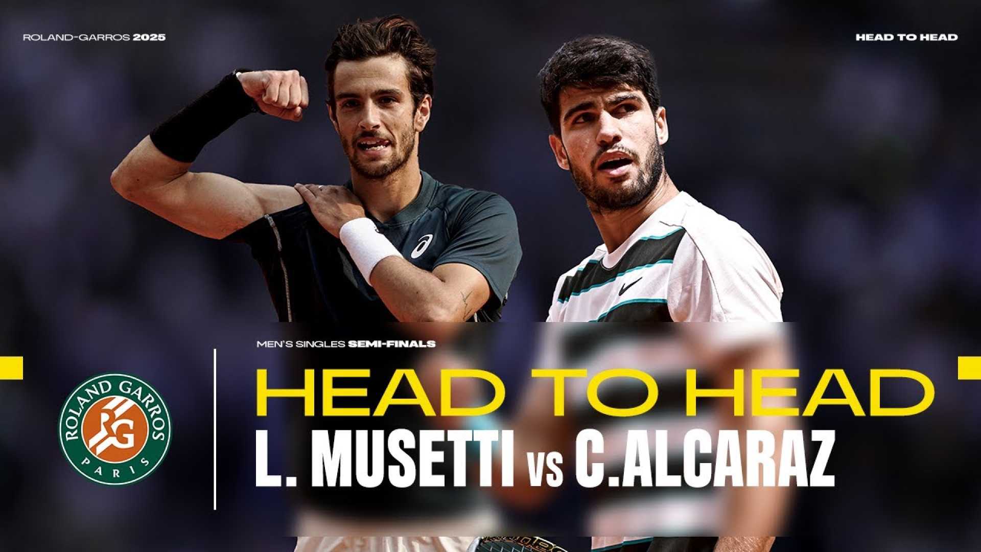 Musetti Alcaraz Roland Garros 2025