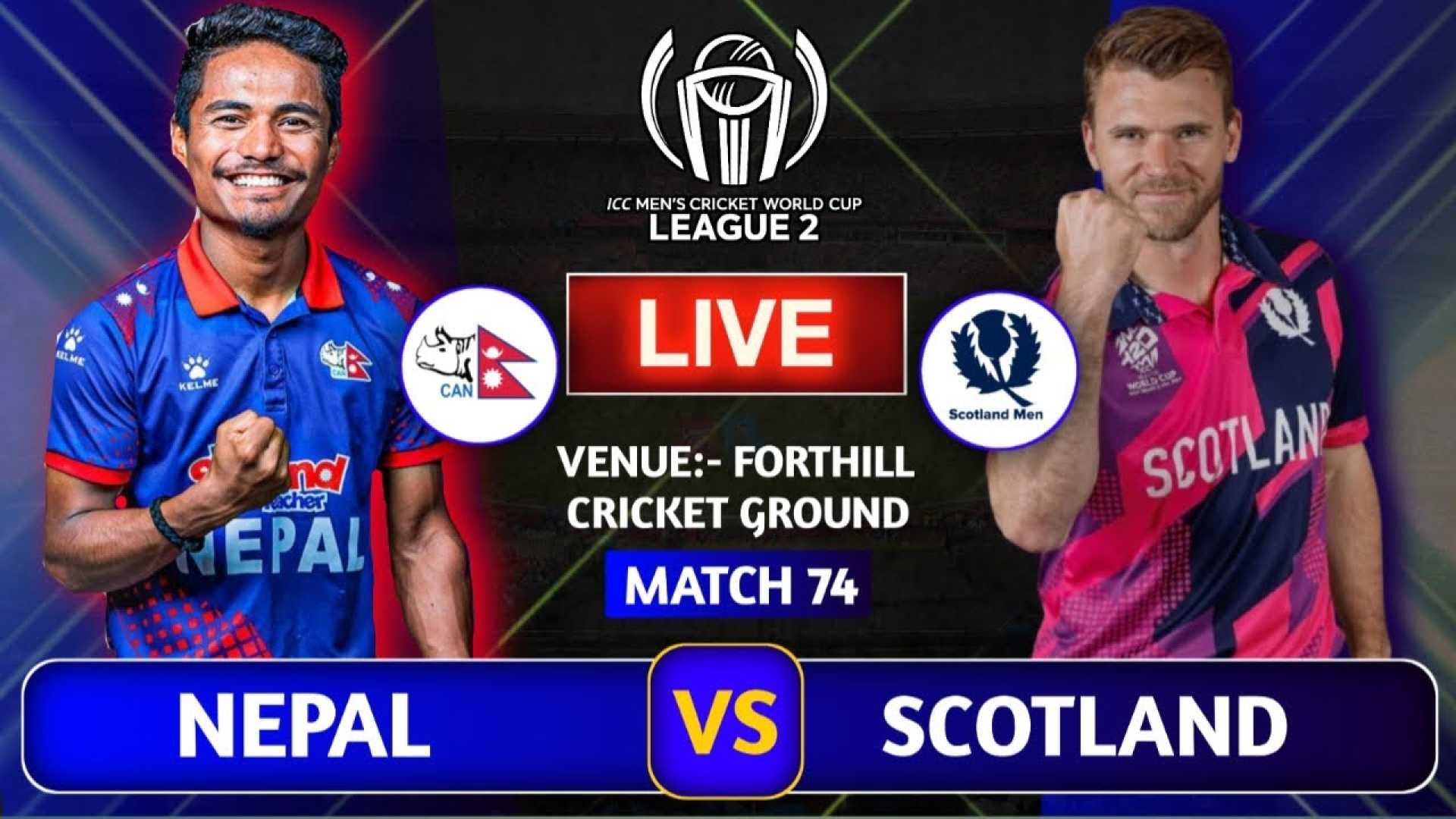 Nepal Vs Scotland Cricket Match