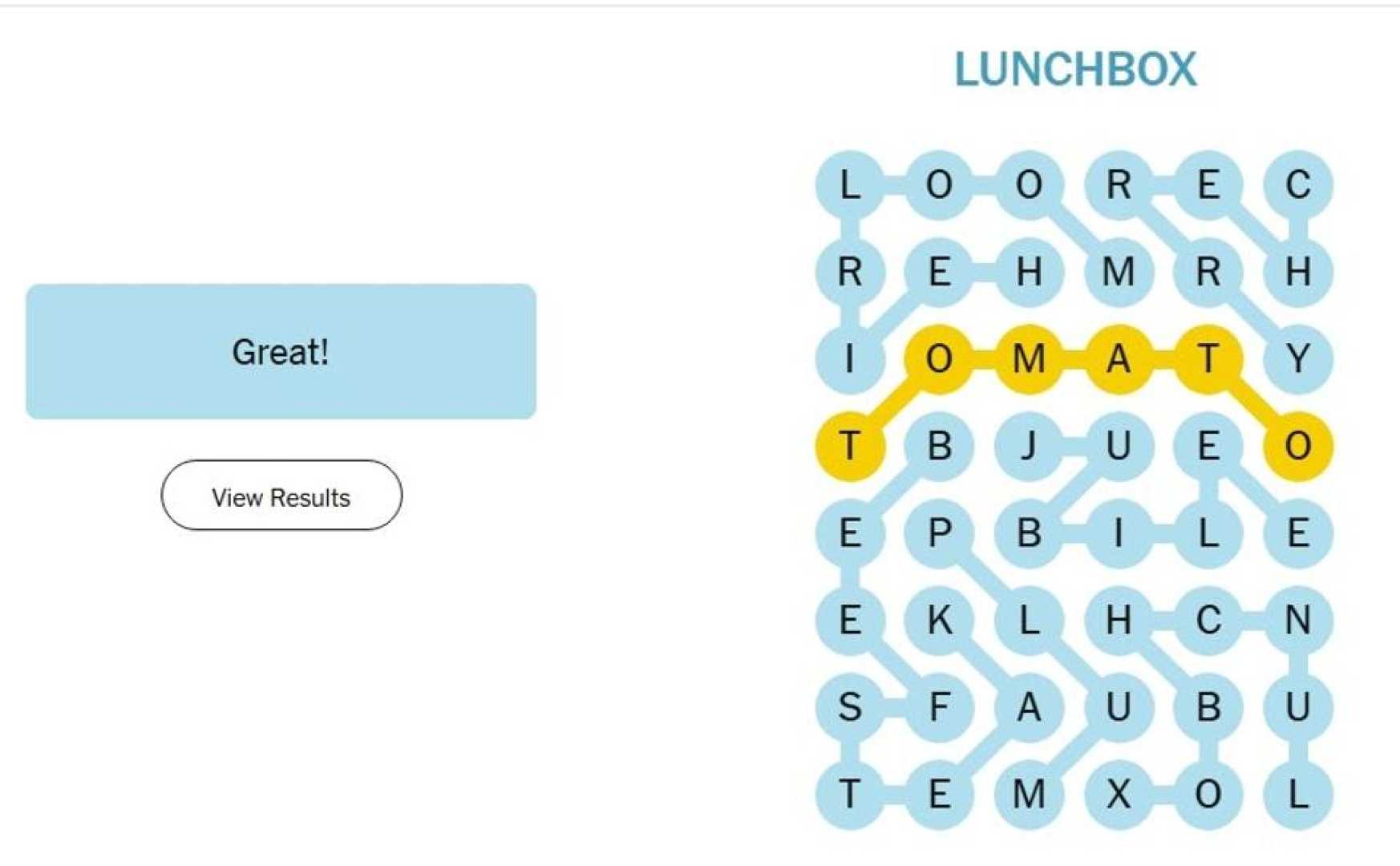 New York Times Strands Puzzle Tomato
