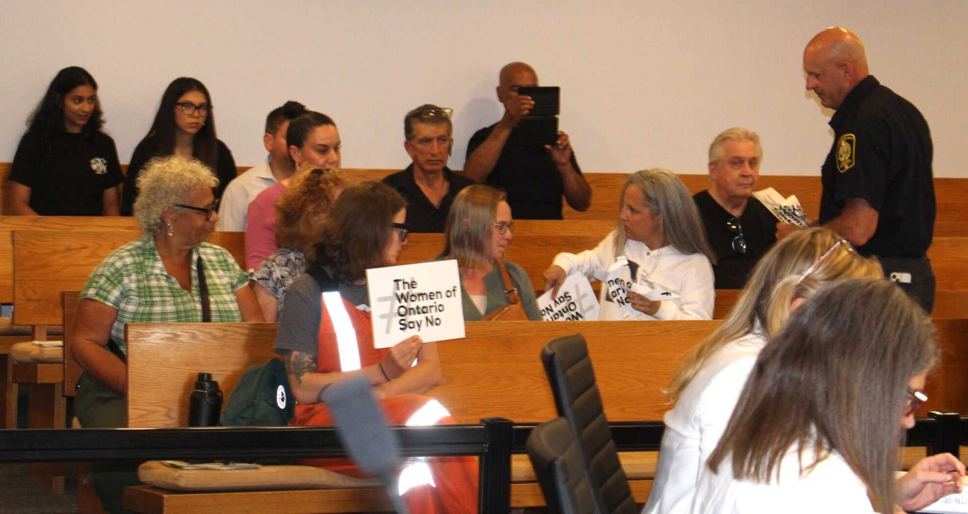 Niagara Falls City Council Meeting Protest