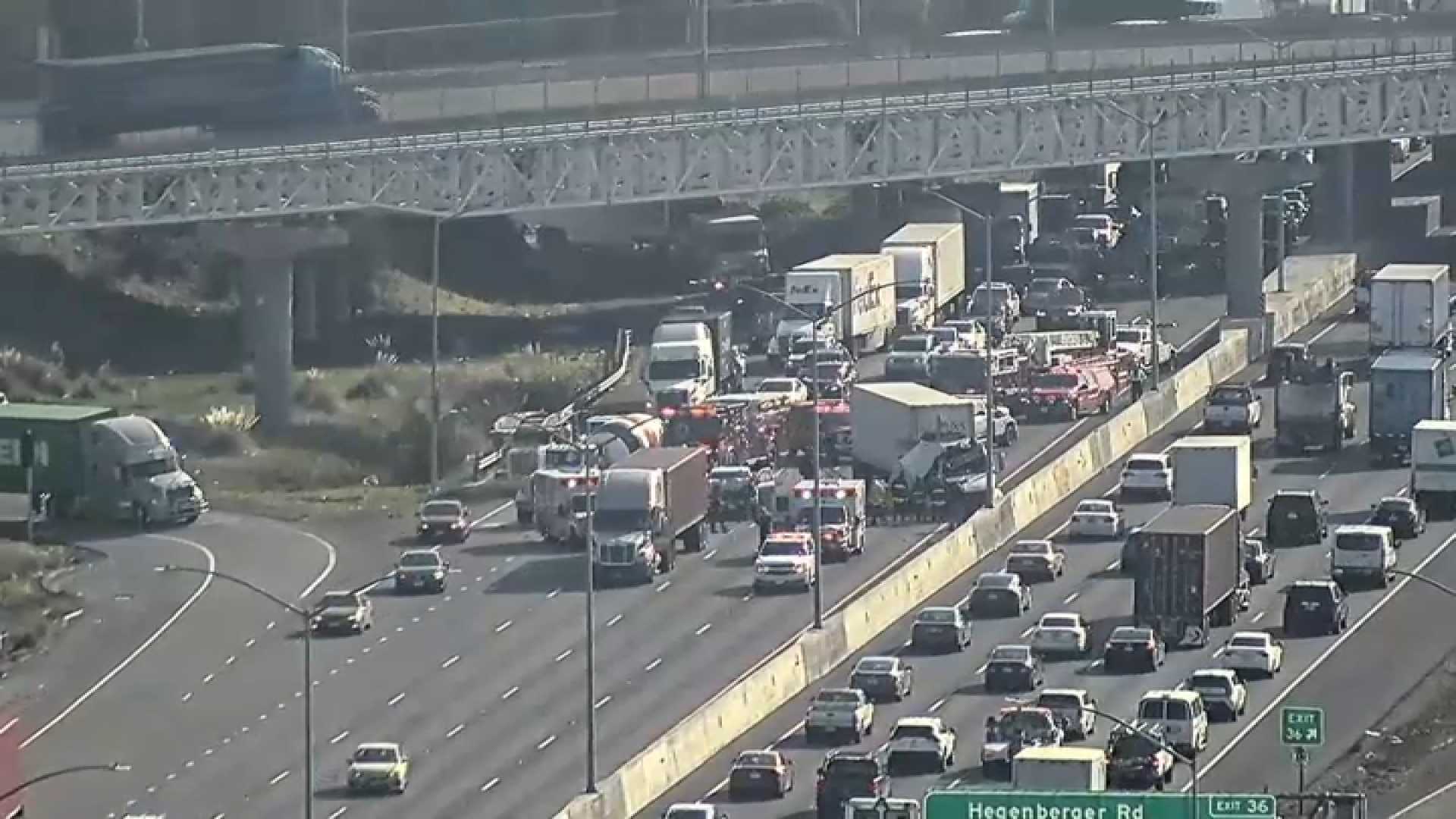 Oakland Highway 24 Multi Vehicle Crash