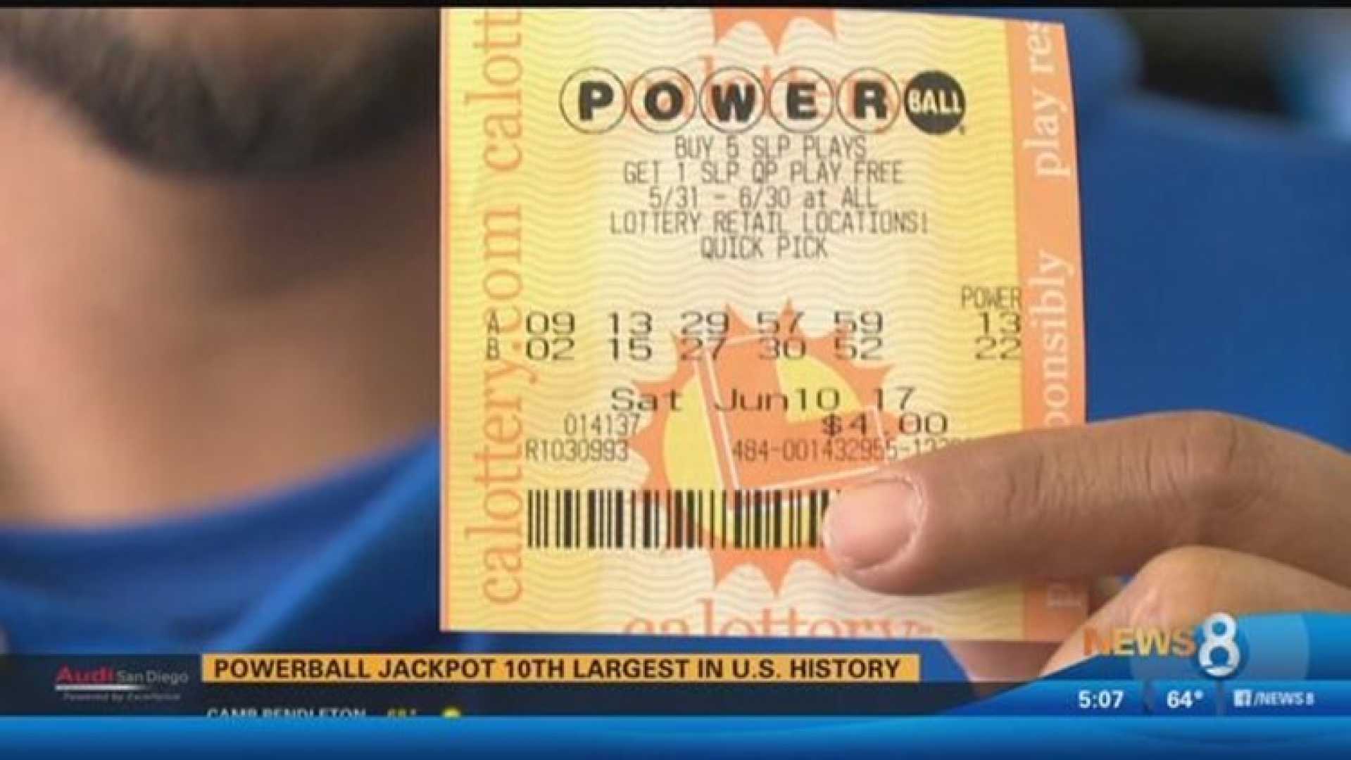 Powerball Winner California Ticket