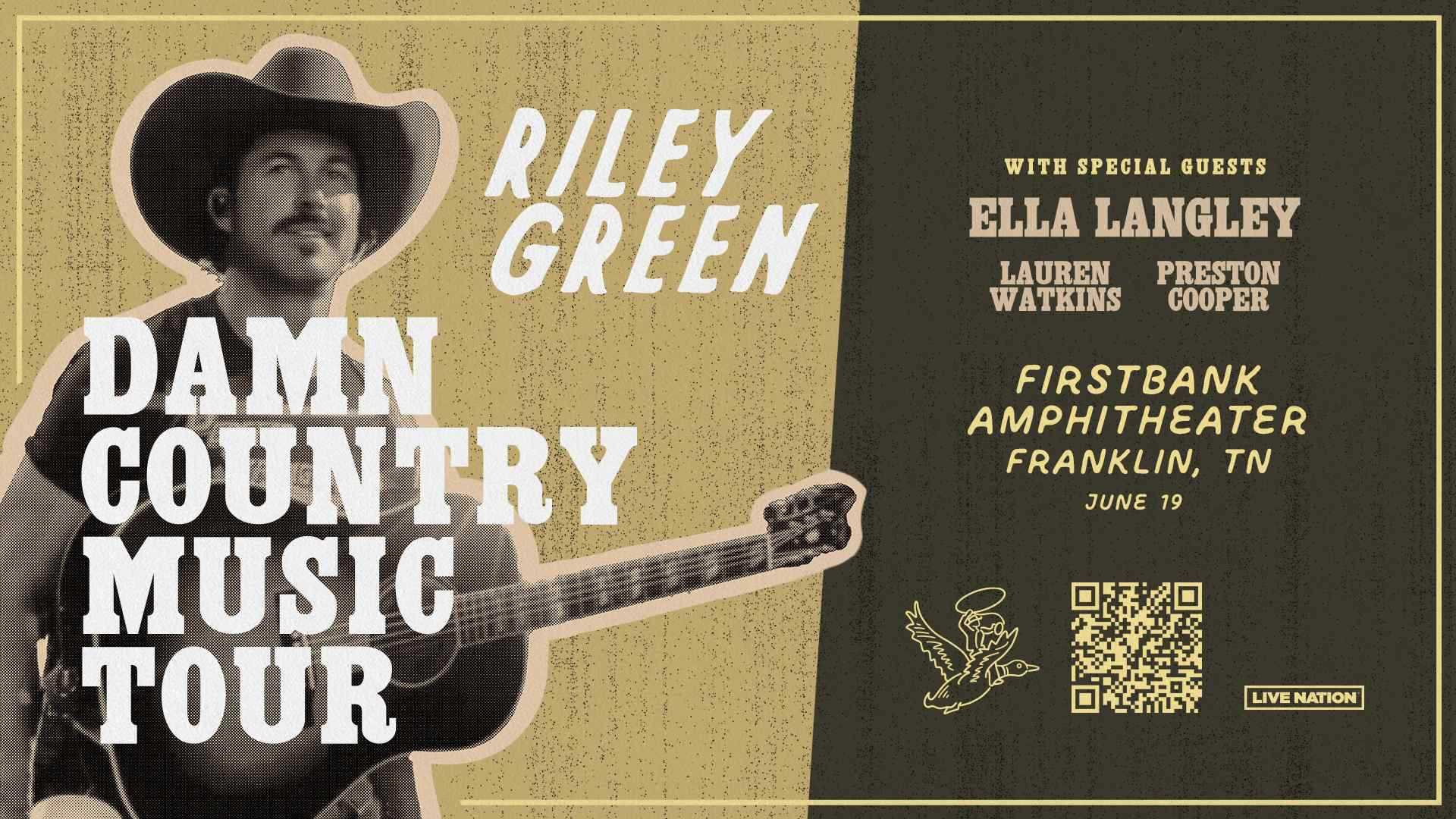 Riley Green Concert Firstbank Amphitheater