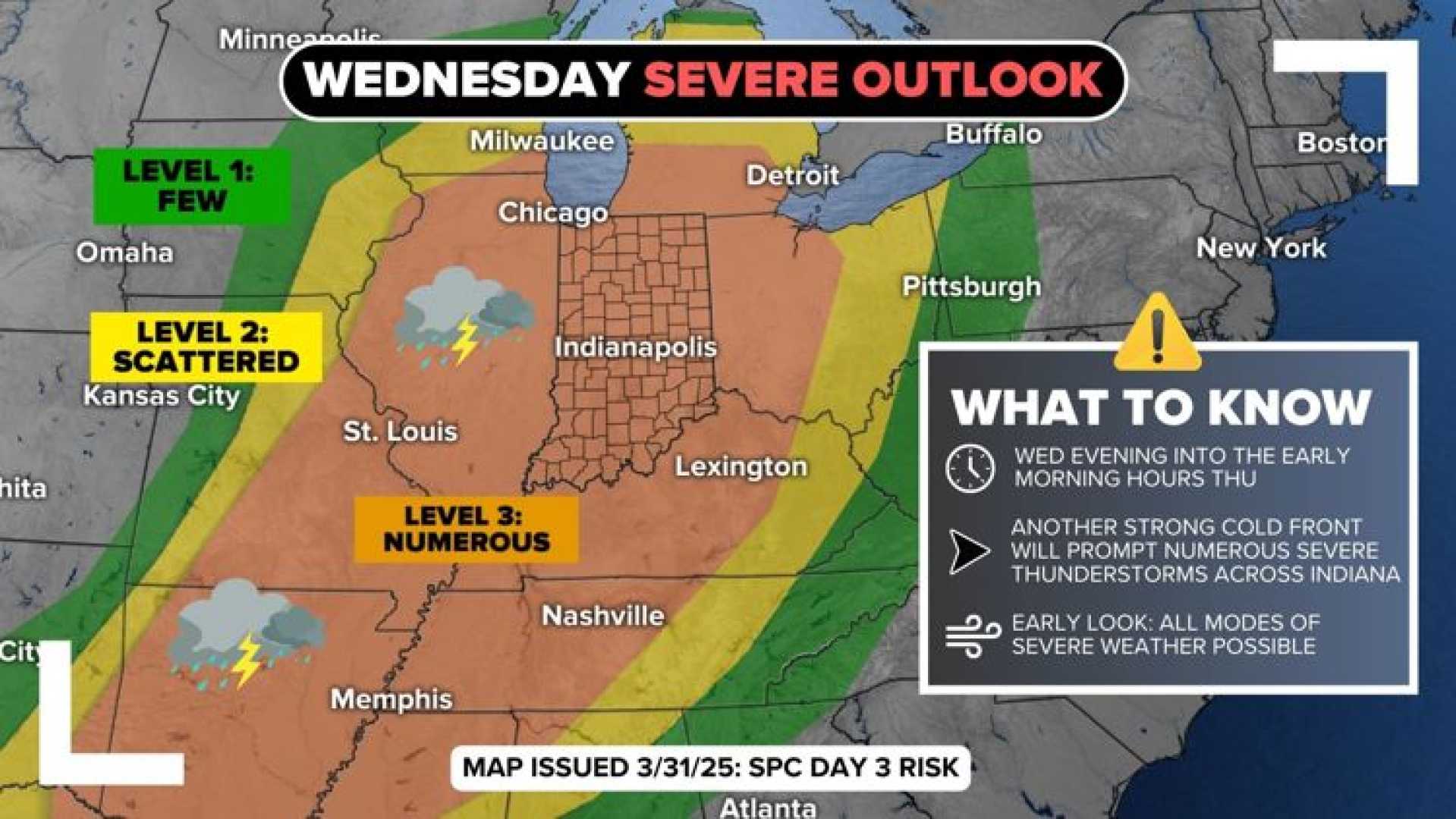Severe Storms Central Indiana Wednesday