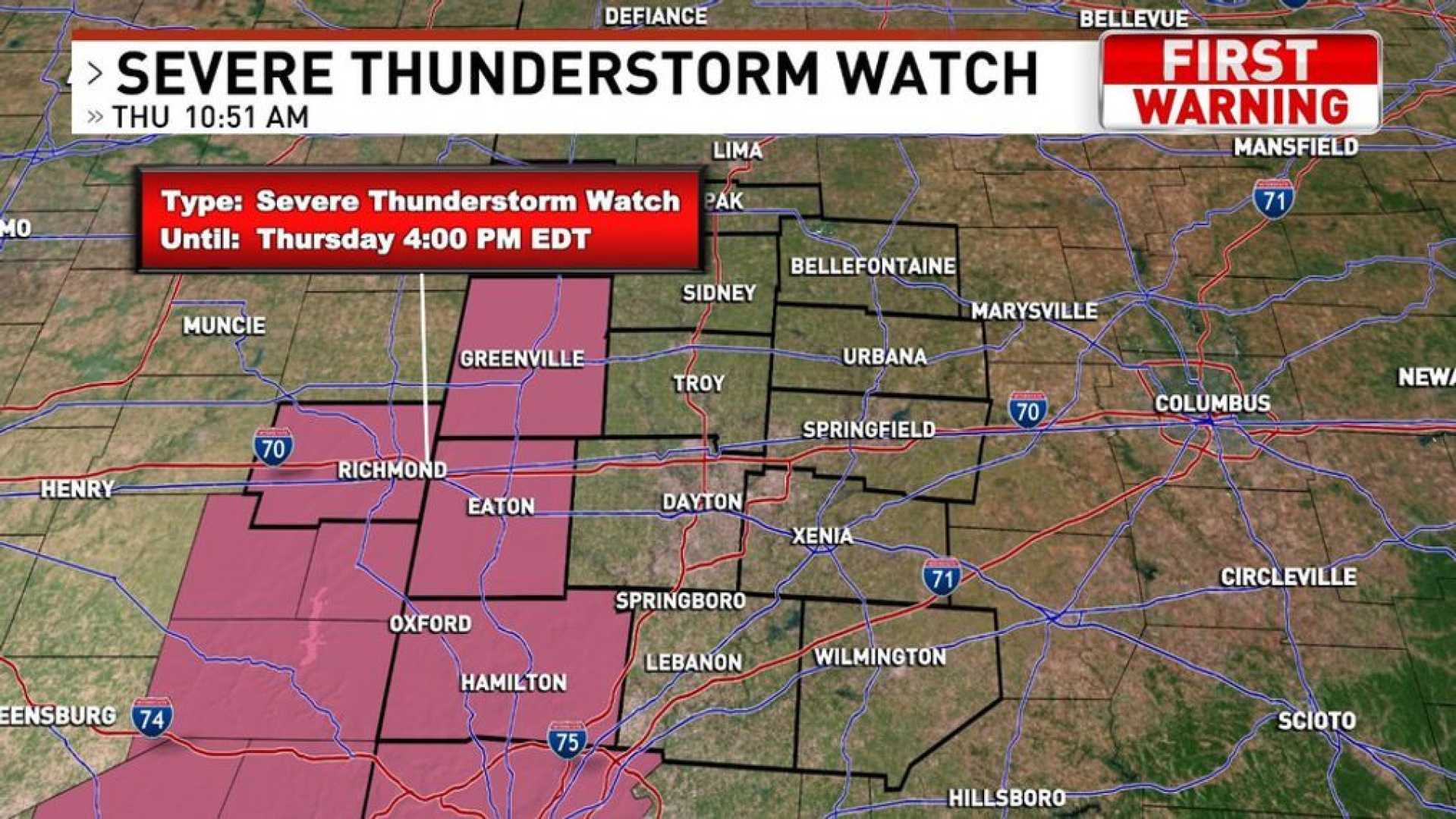 Severe Thunderstorm Warning Miami Valley