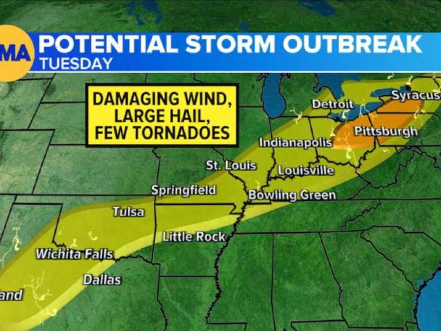 Severe Weather Nashville Sioux City Bowling Green