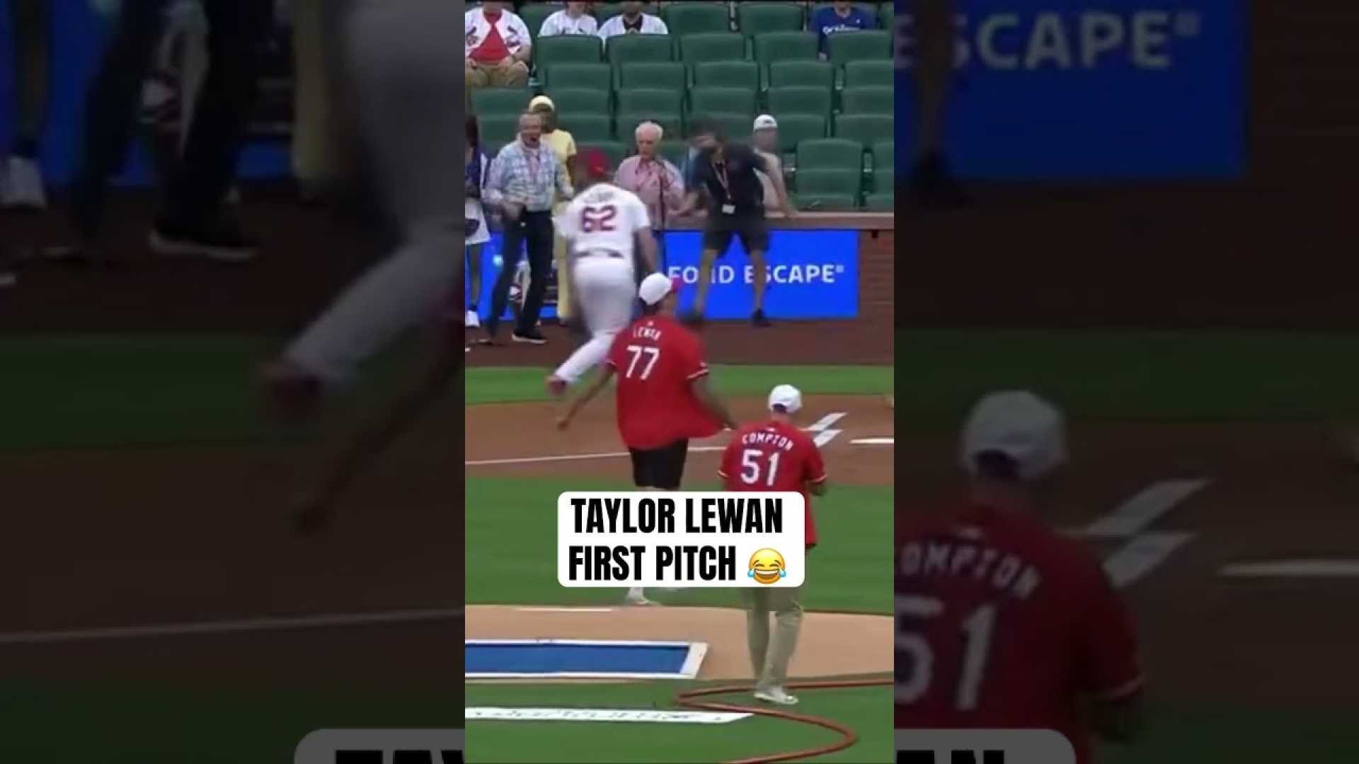 Taylor Lewan First Pitch Baseball