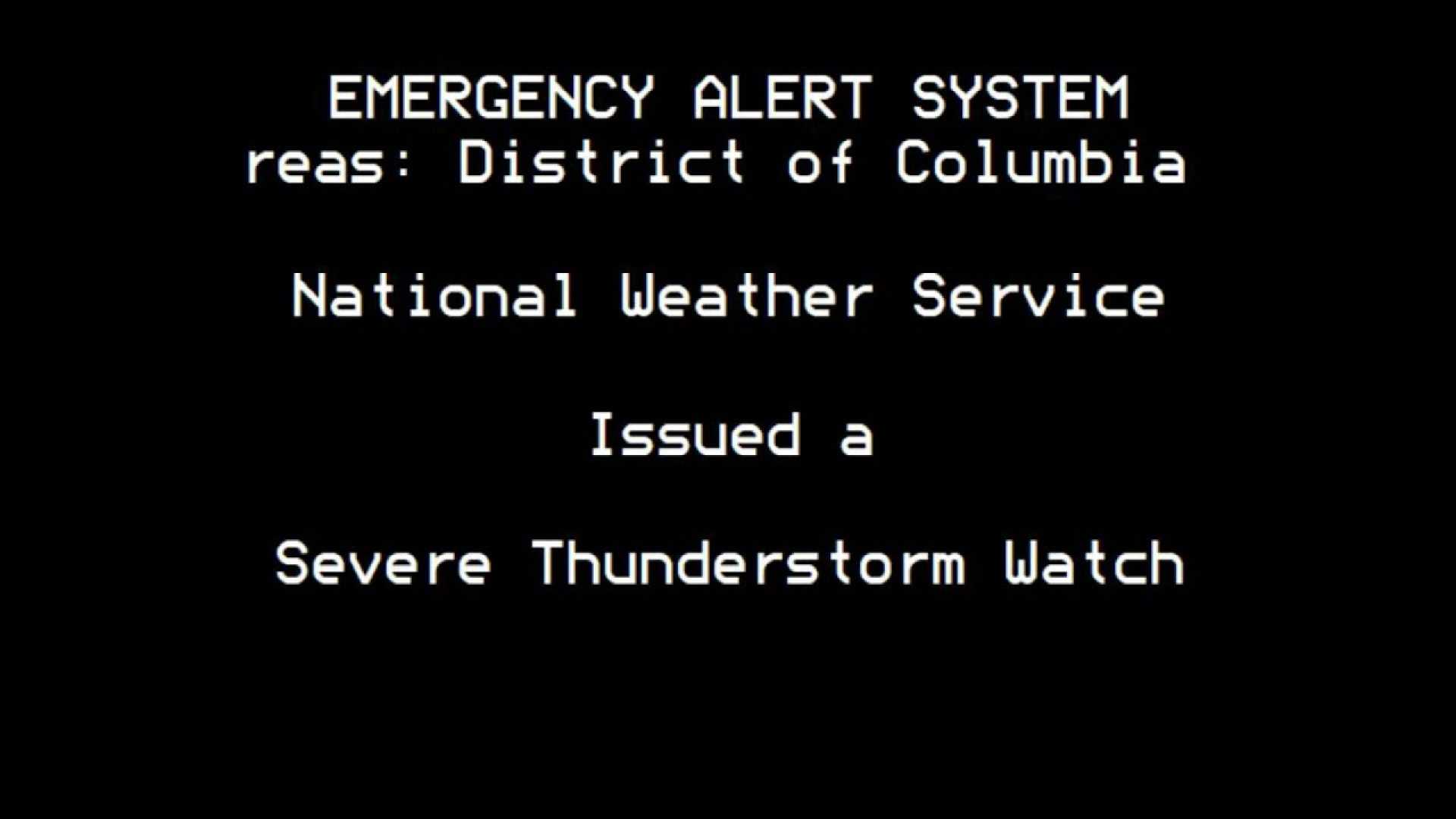 Thunderstorm Warnings Washington Dc