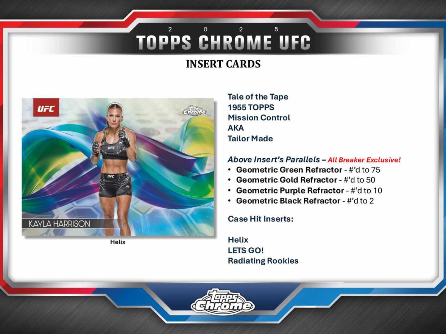 Ufc X Topps Chrome Card Breaks