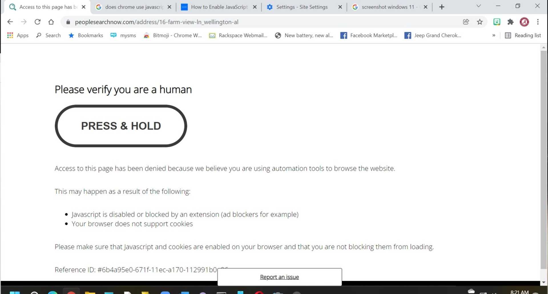 Website Access Denied Page