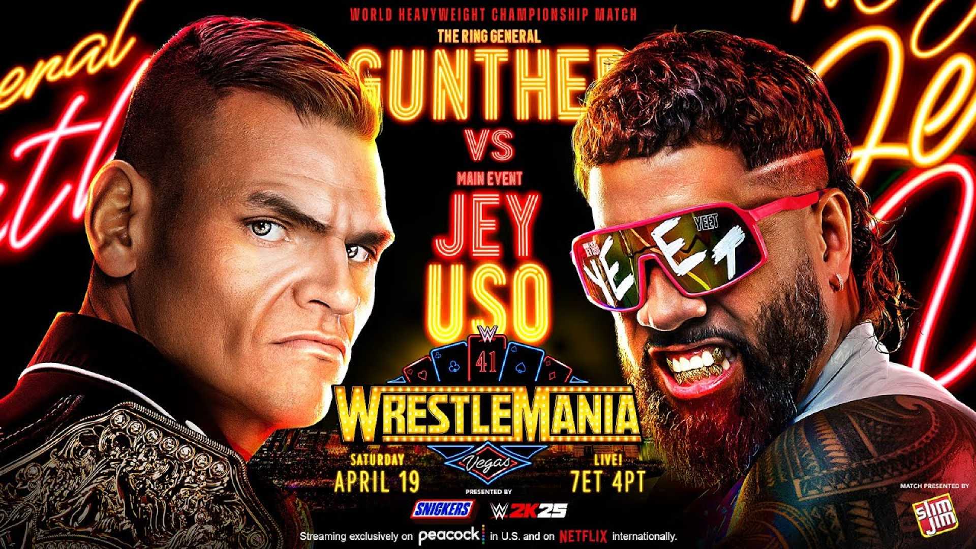 Wwe Jey Uso Gunther Championship Match