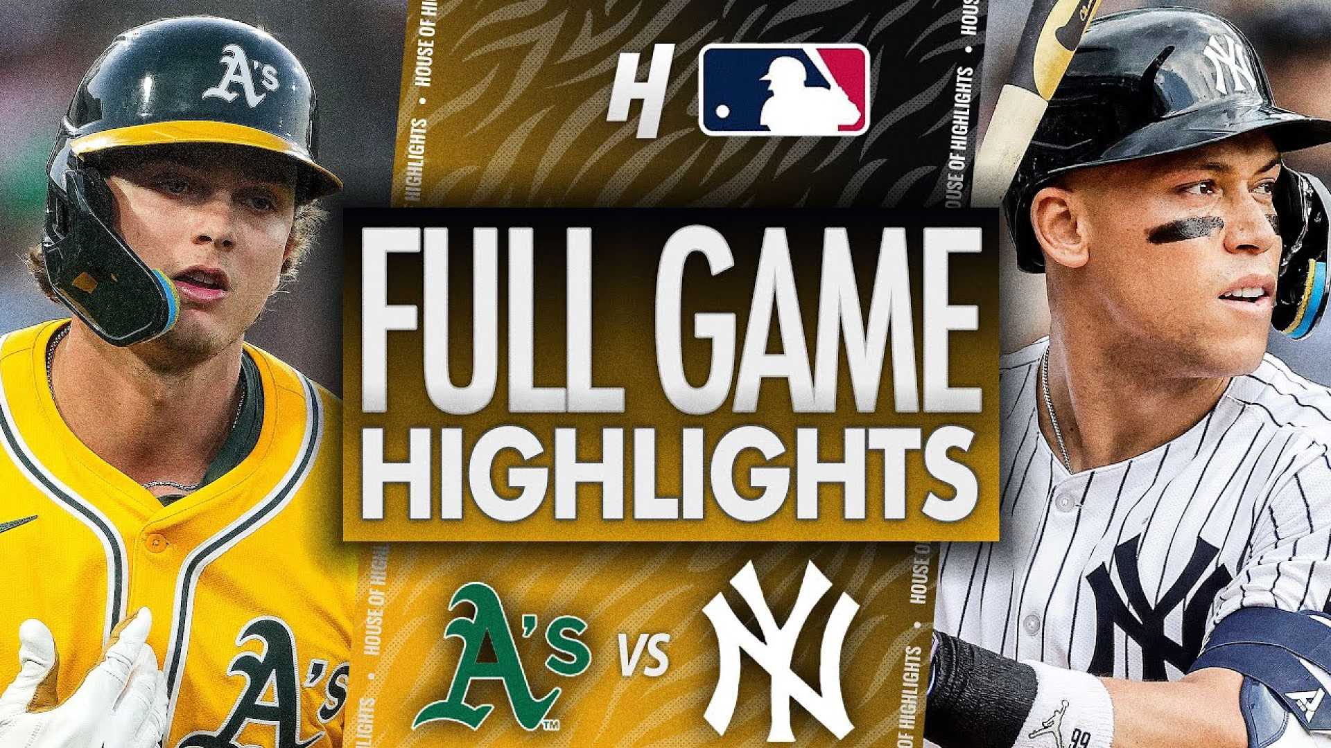 Yankees Athletics Baseball Game Highlights