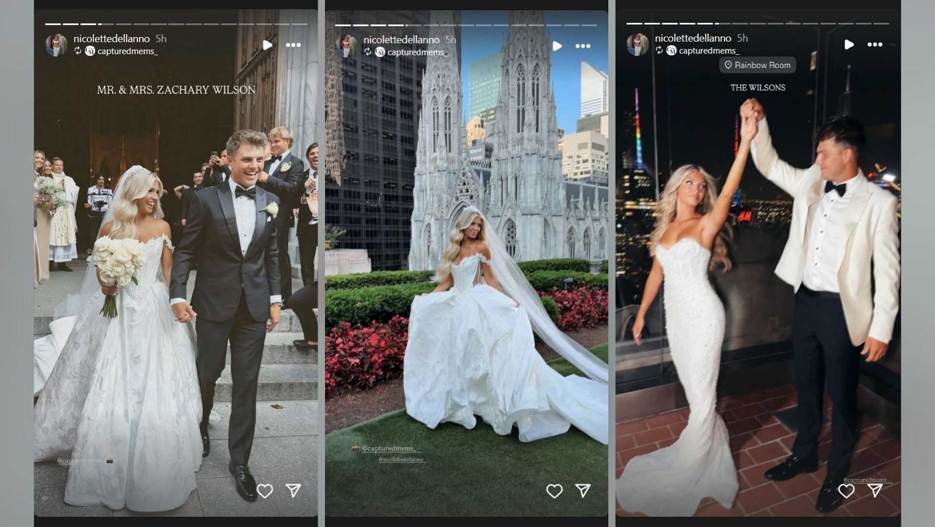 Zach Wilson Nicolette Dellanno Wedding