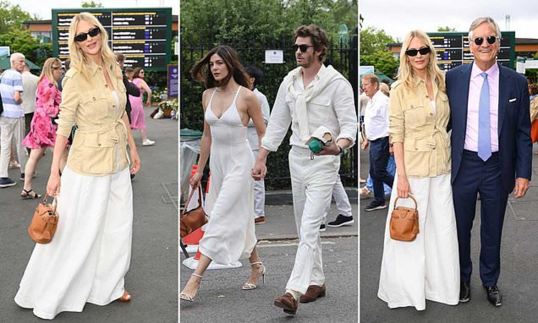 Andrew Garfield Monica Barbaro Wimbledon 2023