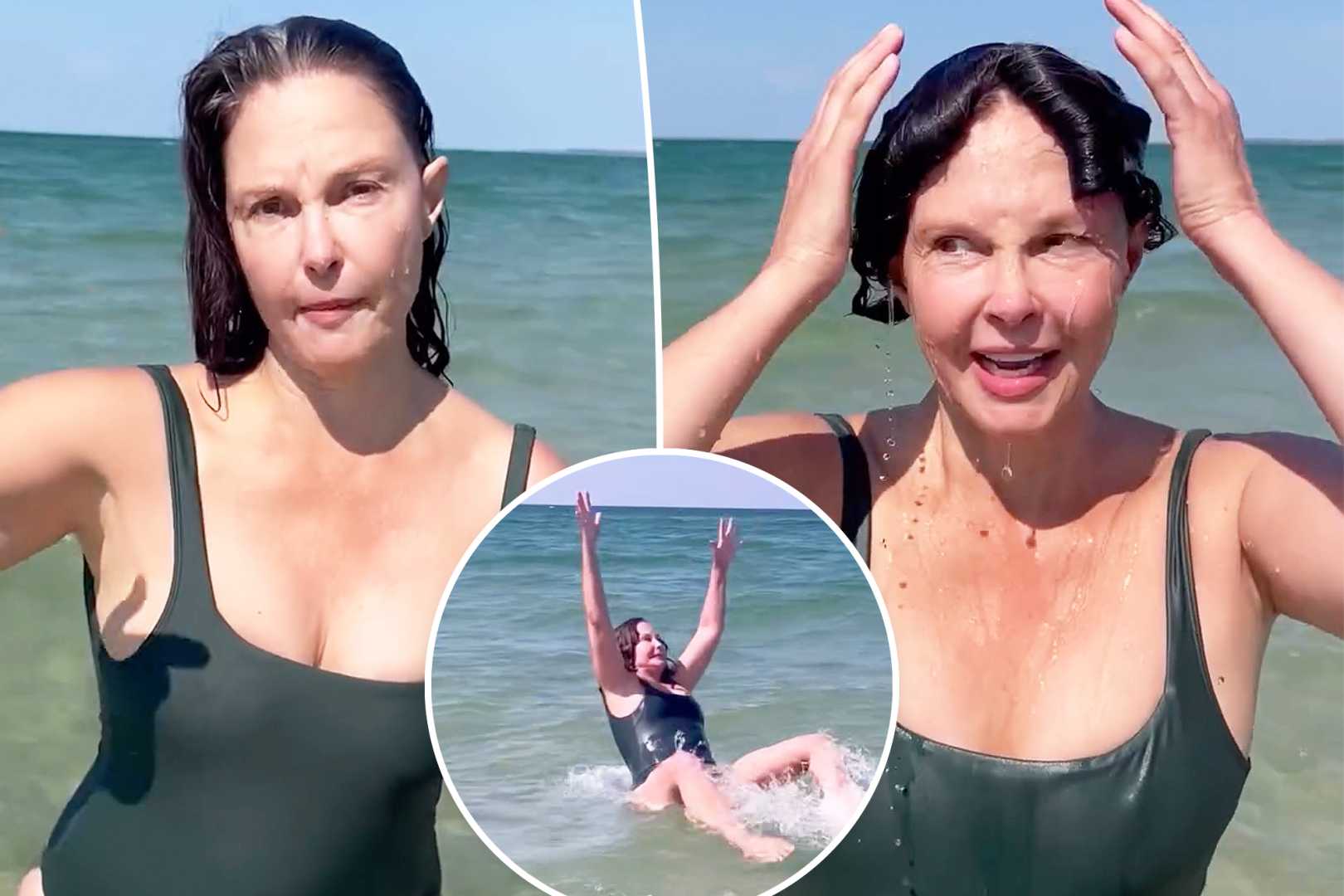 Ashley Judd Swimming Baltic Sea