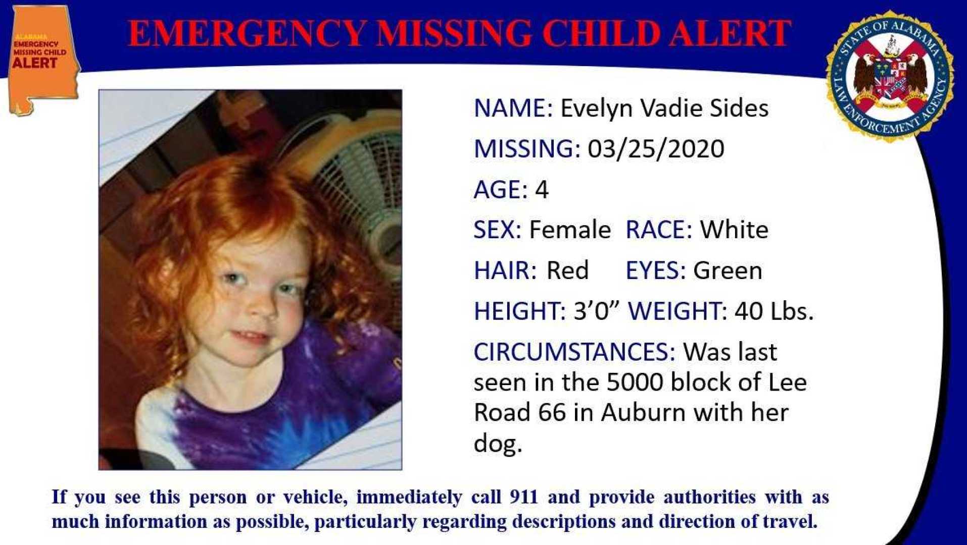 Auburn Alabama Amber Alert Missing Child