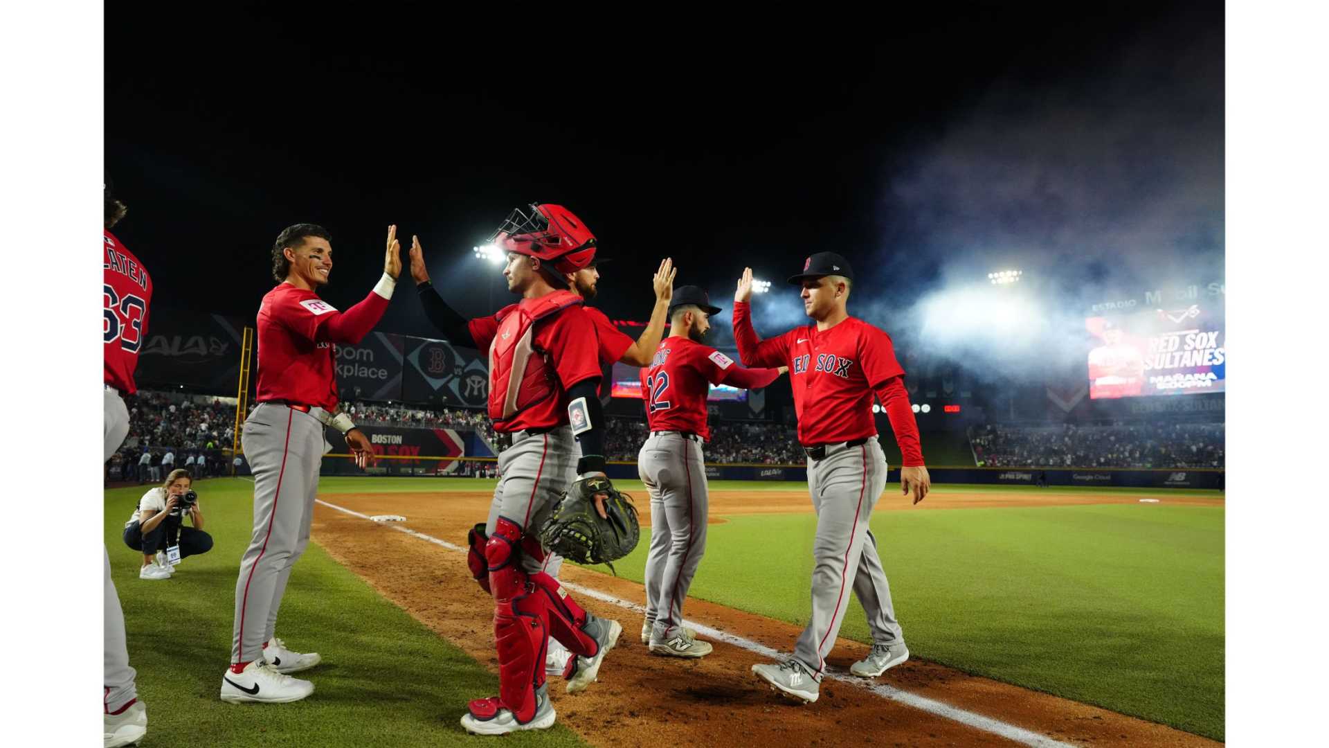 Boston Red Sox Players In Action