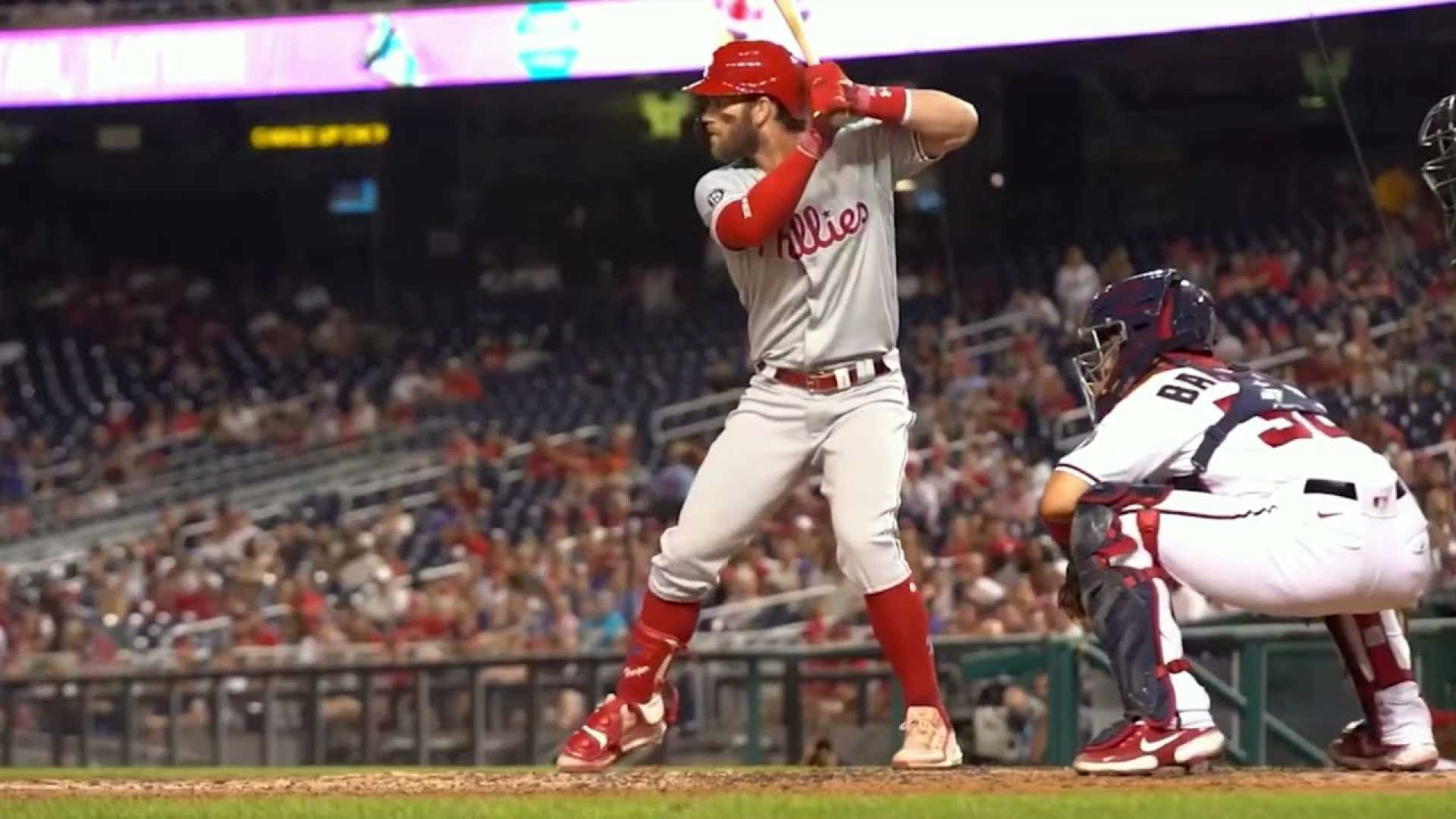 Bryce Harper Hitting Baseball