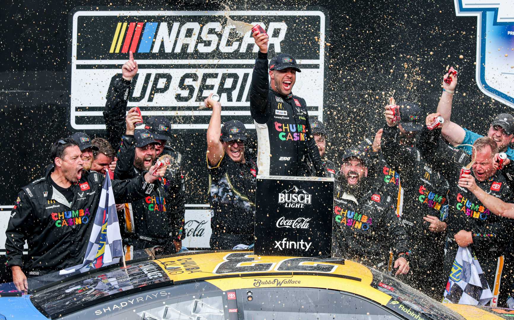 Bubba Wallace Brickyard 400 Victory Celebration