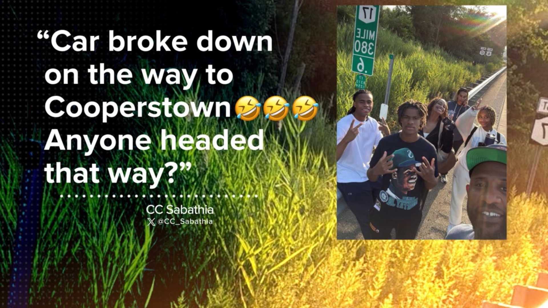 Cc Sabathia Family Car Trouble Cooperstown