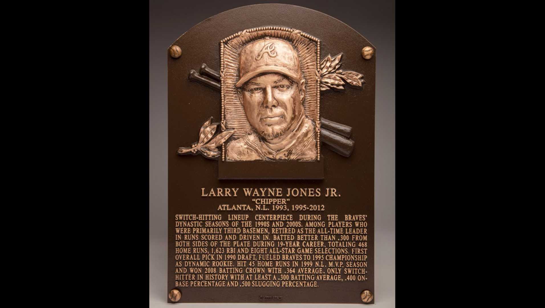 Chipper Jones Hall Of Fame Baseball