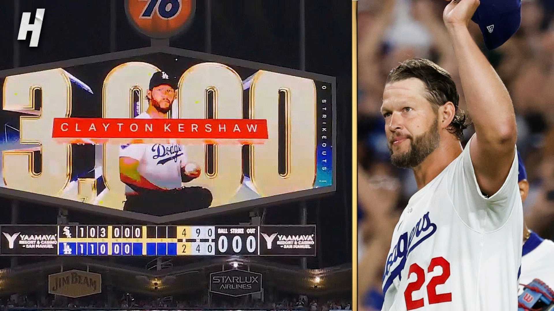 Clayton Kershaw Baseball Strikeout Milestone