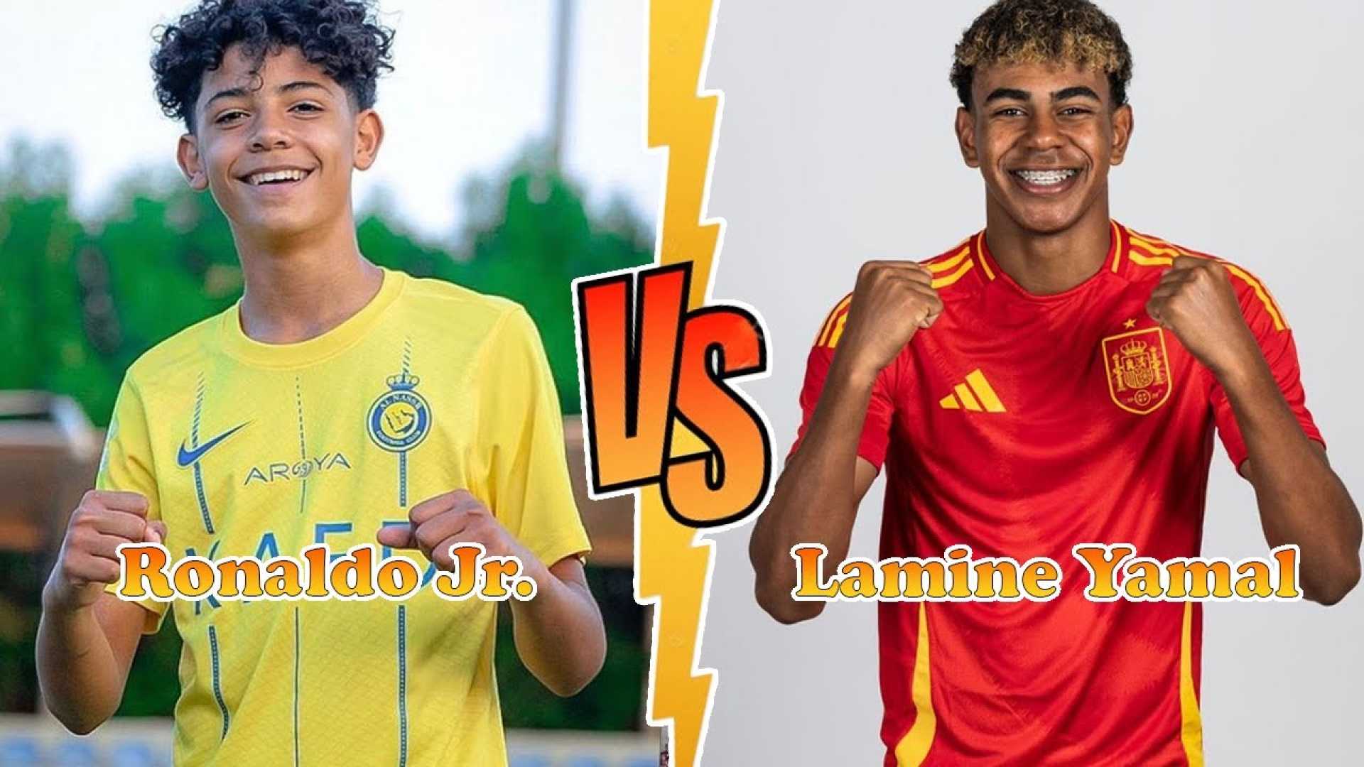 Cristiano Ronaldo Jr. Lamine Yamal Comparison