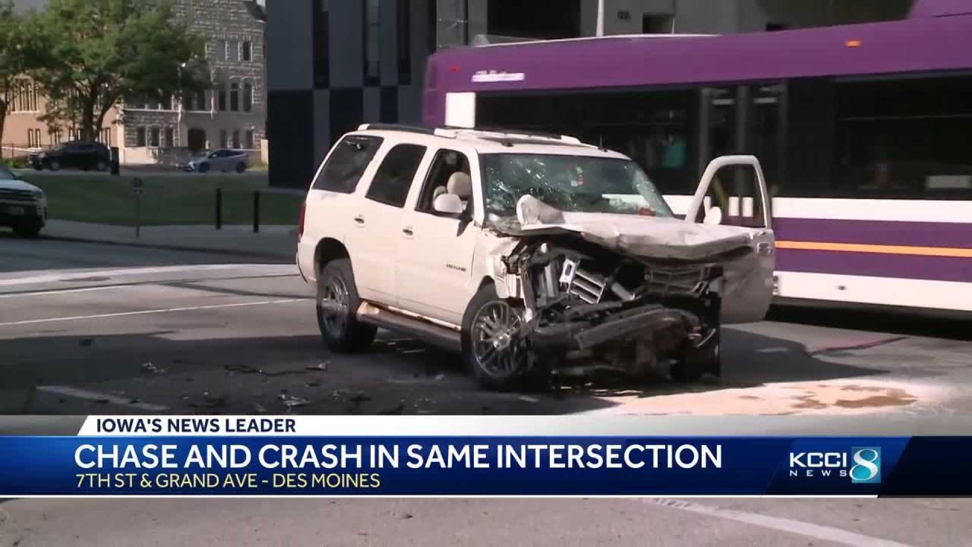 Des Moines Police Chase Crash News
