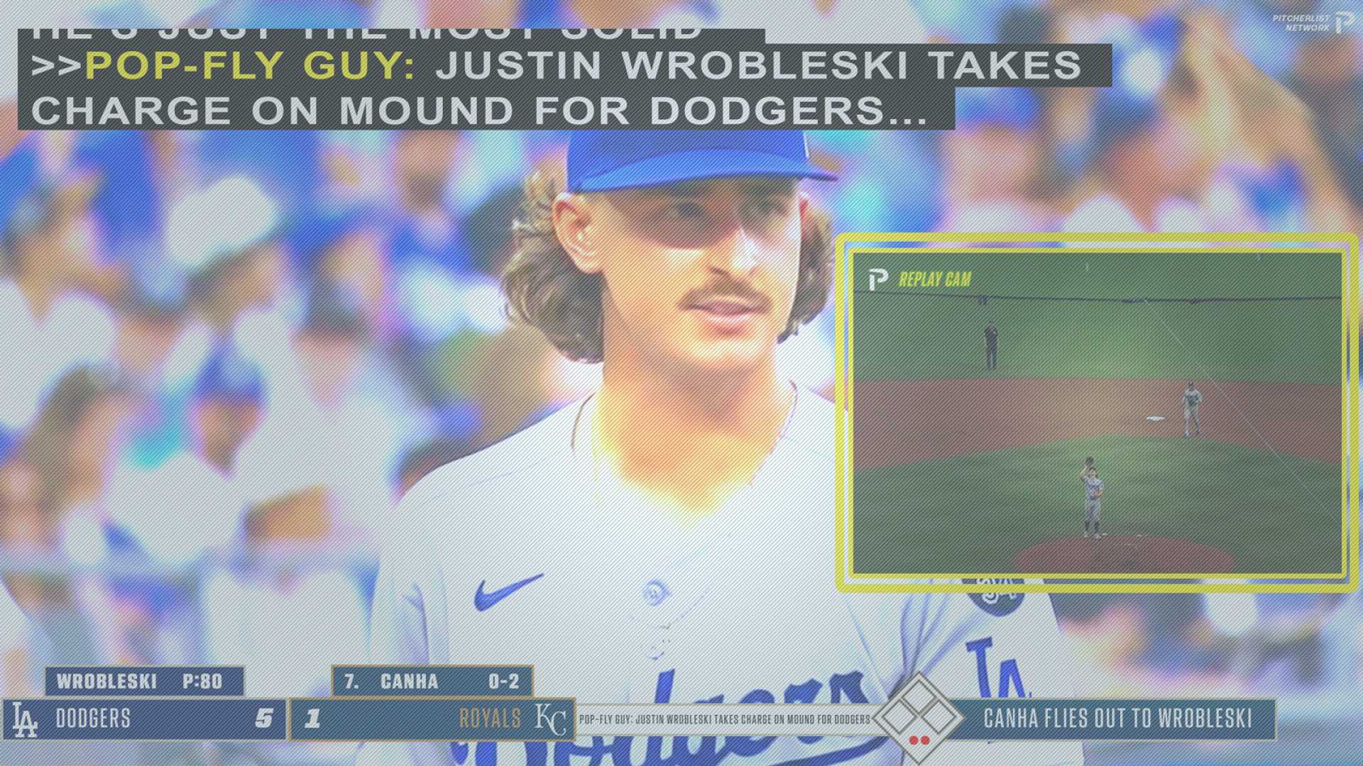 Dodgers Rookie Pitcher Popup Catch