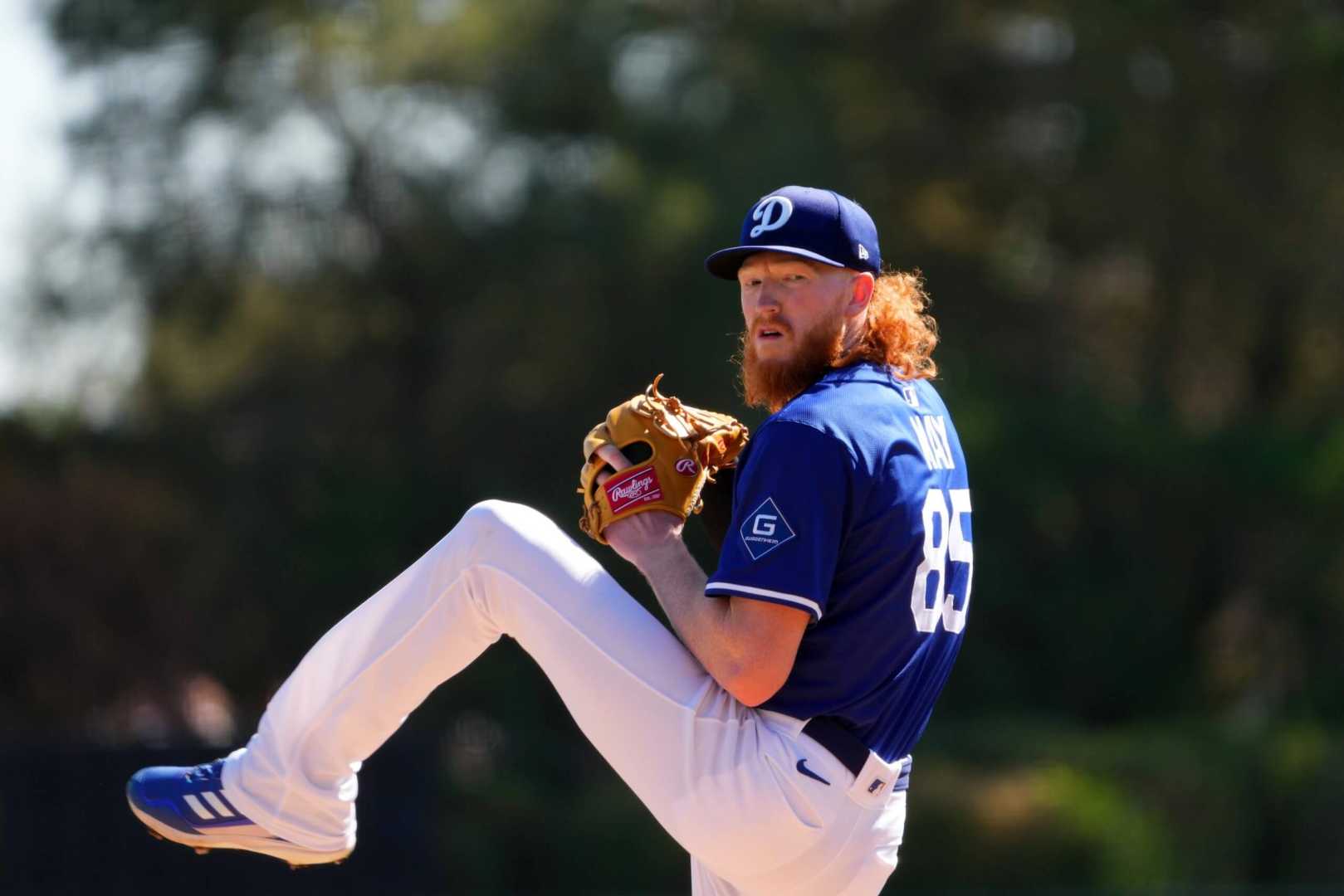 Dustin May Pitching For The Dodgers