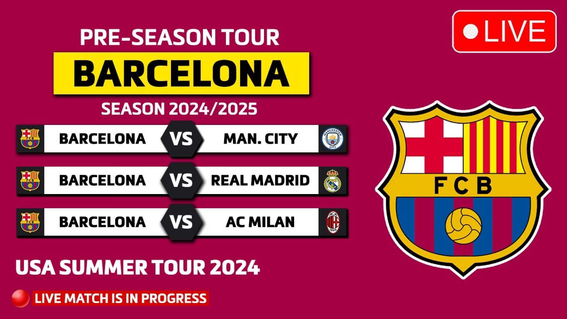 Fc Barcelona Preseason Match 2025