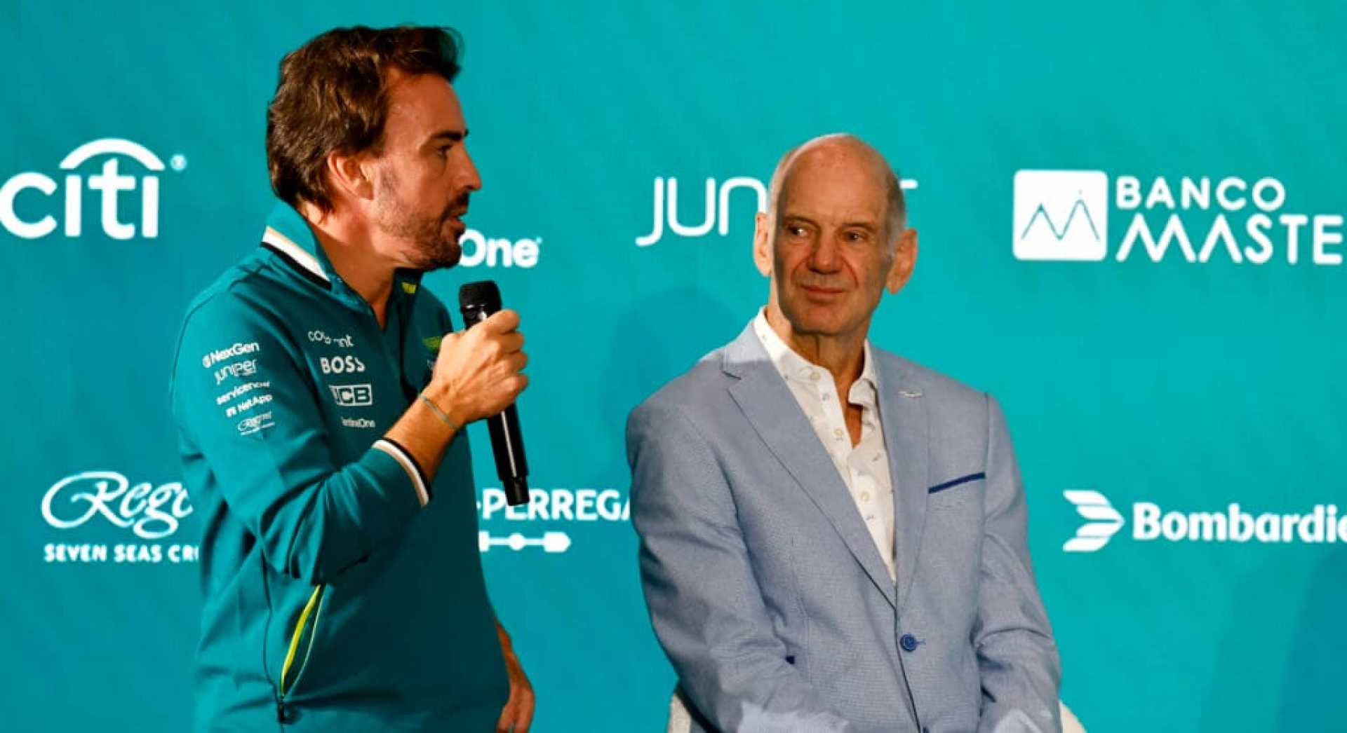 Fernando Alonso Adrian Newey Aston Martin